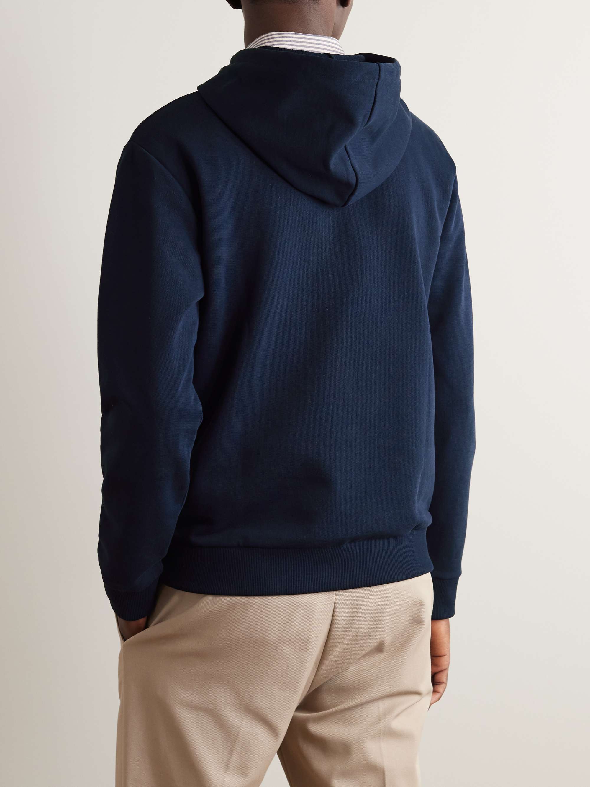 A.P.C. Item Logo-Print Cotton-Jersey Hoodie