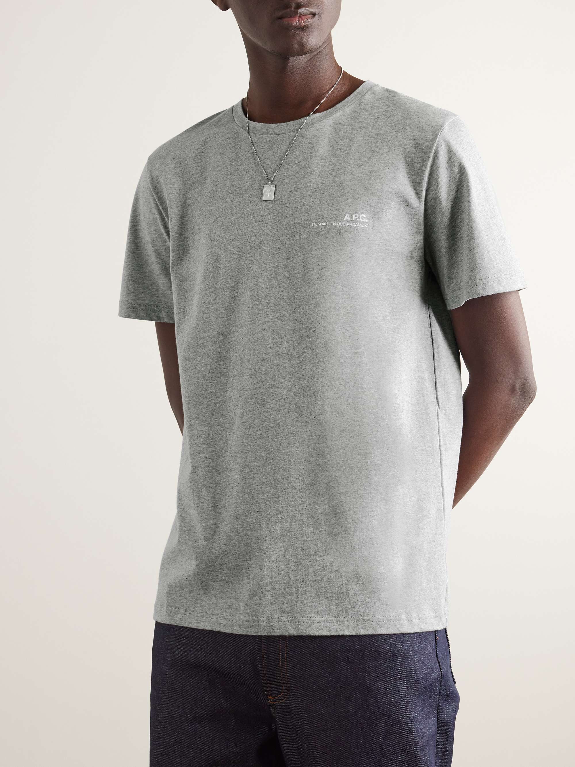 A.P.C. Item Logo-Print Cotton-Jersey T-Shirt