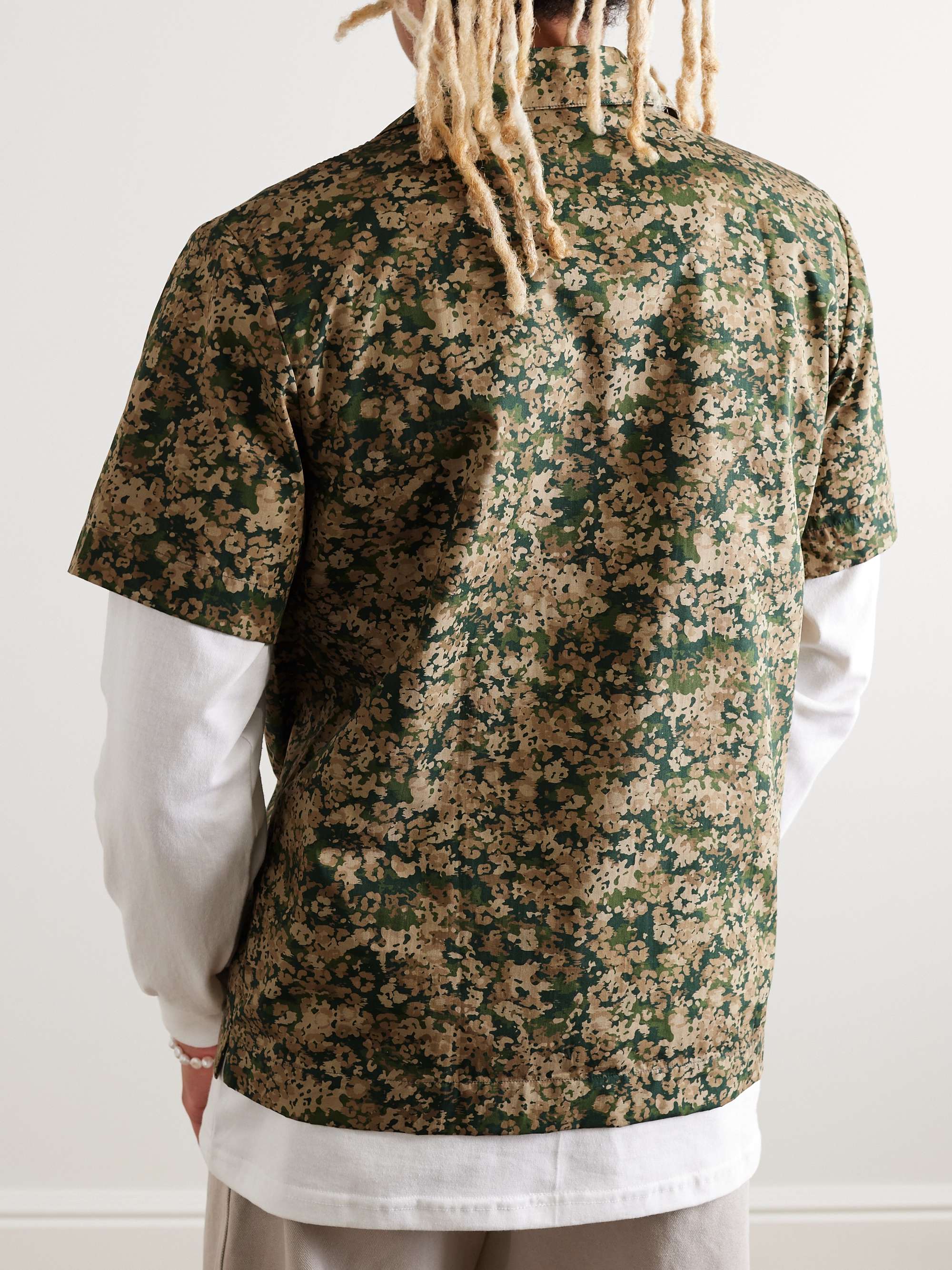 A.P.C. Lloyd Convertible-Collar Printed Cotton Shirt