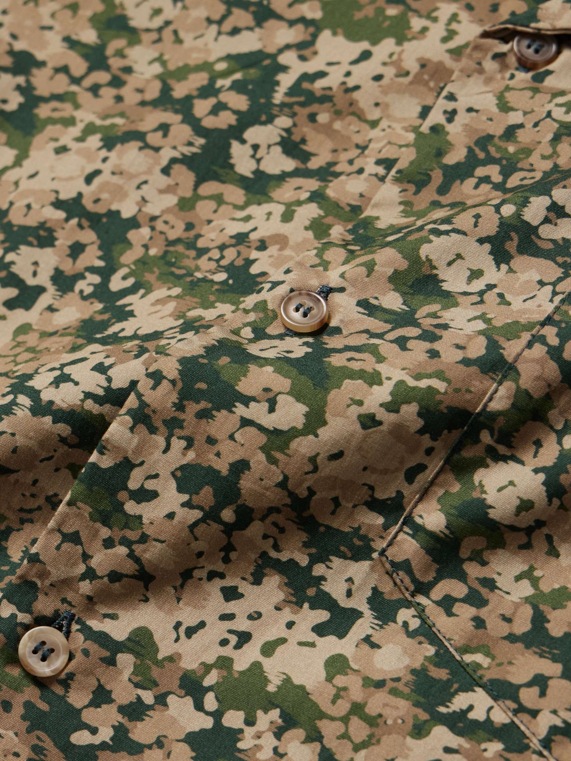 A.P.C. Lloyd Convertible-Collar Printed Cotton Shirt