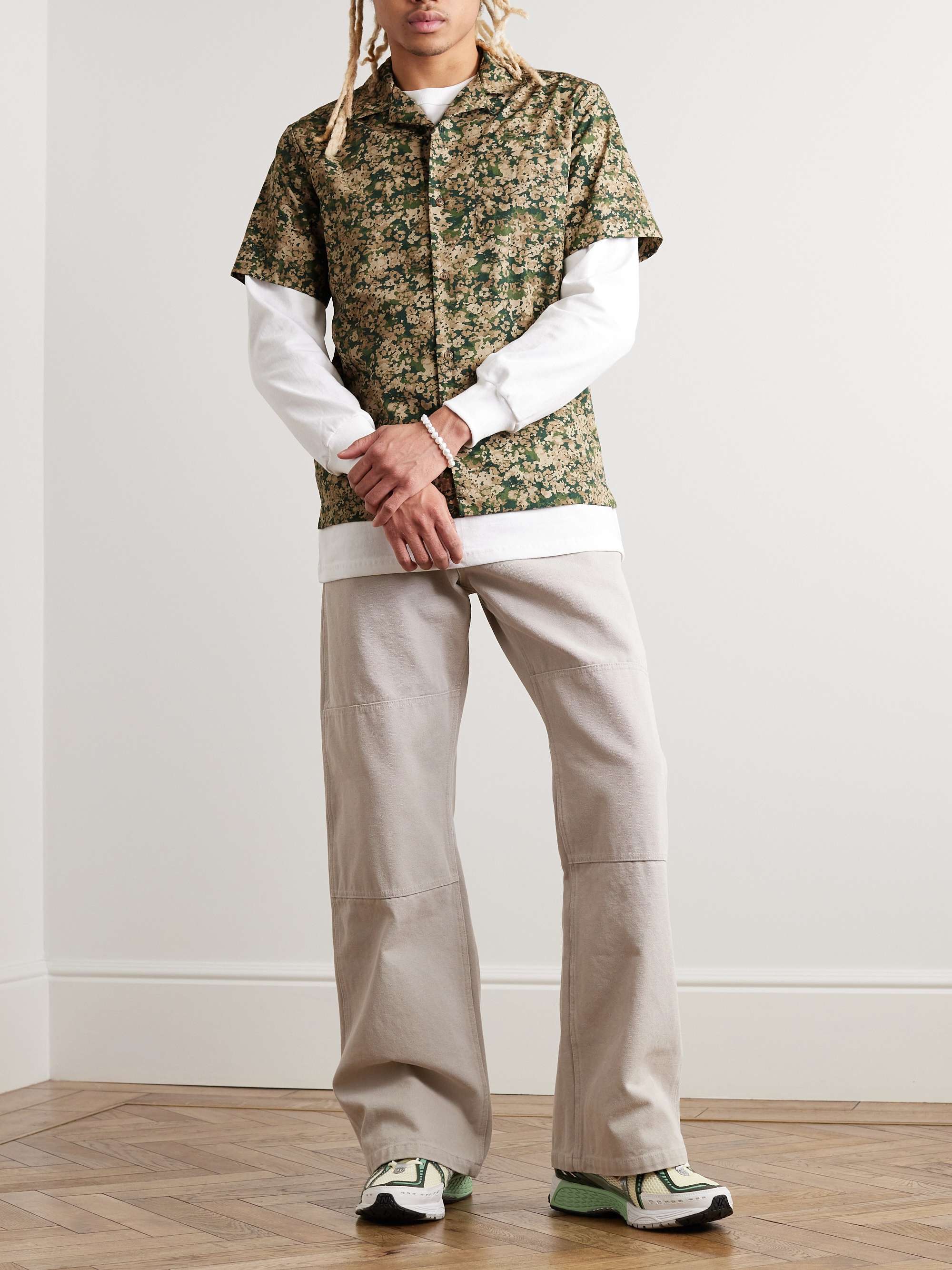 A.P.C. Lloyd Convertible-Collar Printed Cotton Shirt