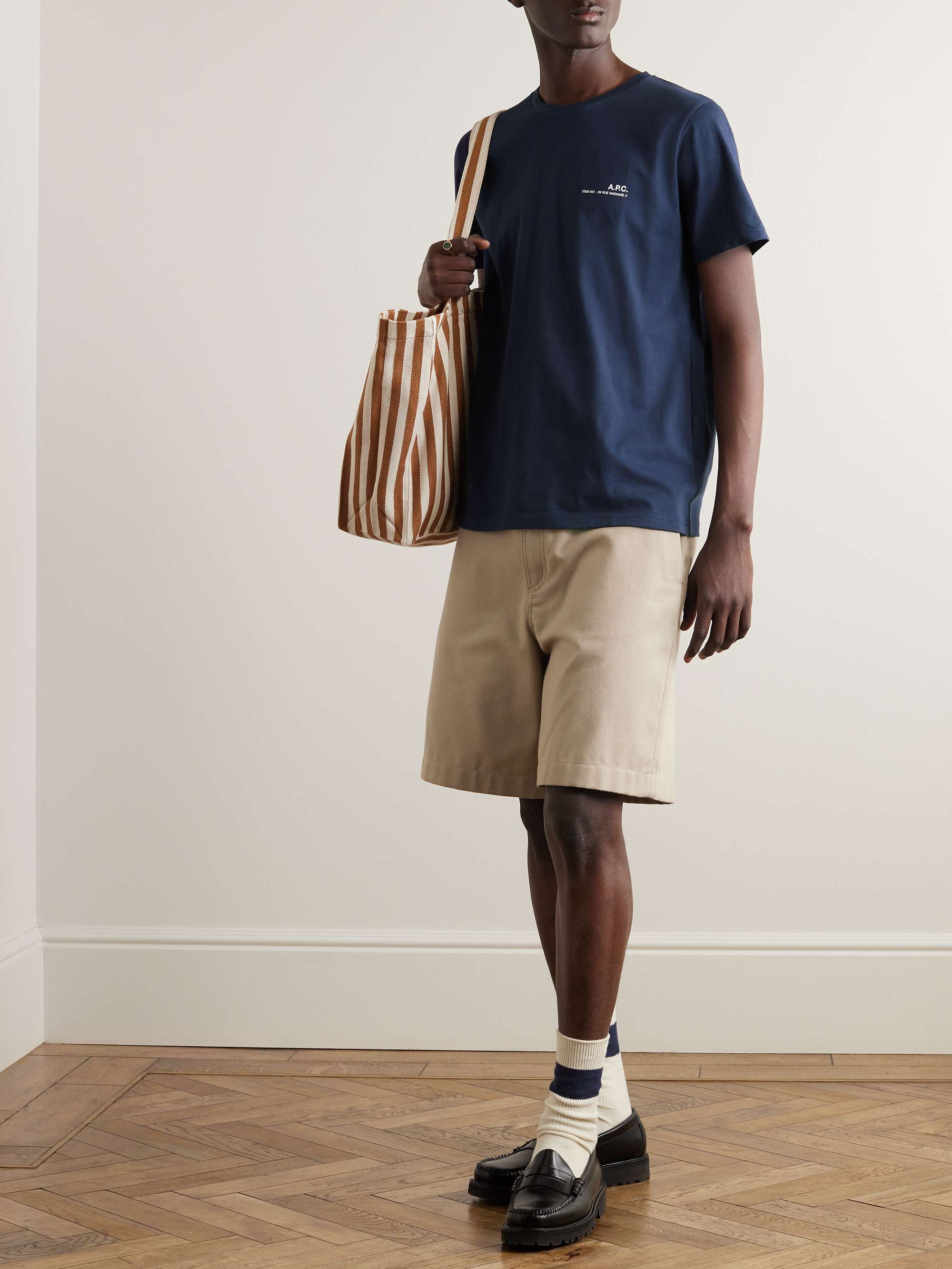 A.P.C. Item Logo-Print Cotton-Jersey T-Shirt