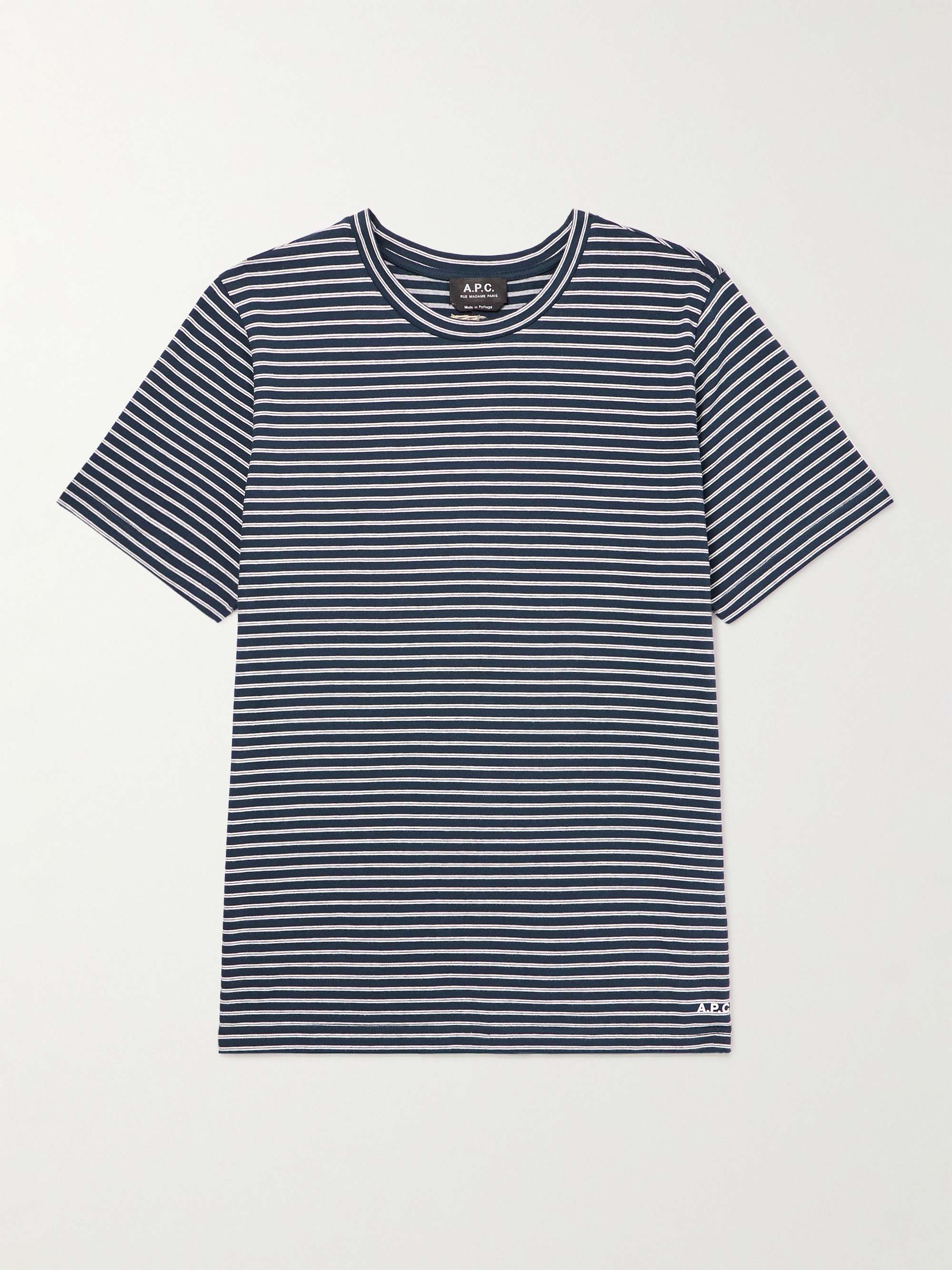 A.P.C. Aymeric Striped Organic Cotton-Jersey T-Shirt for Men | MR PORTER