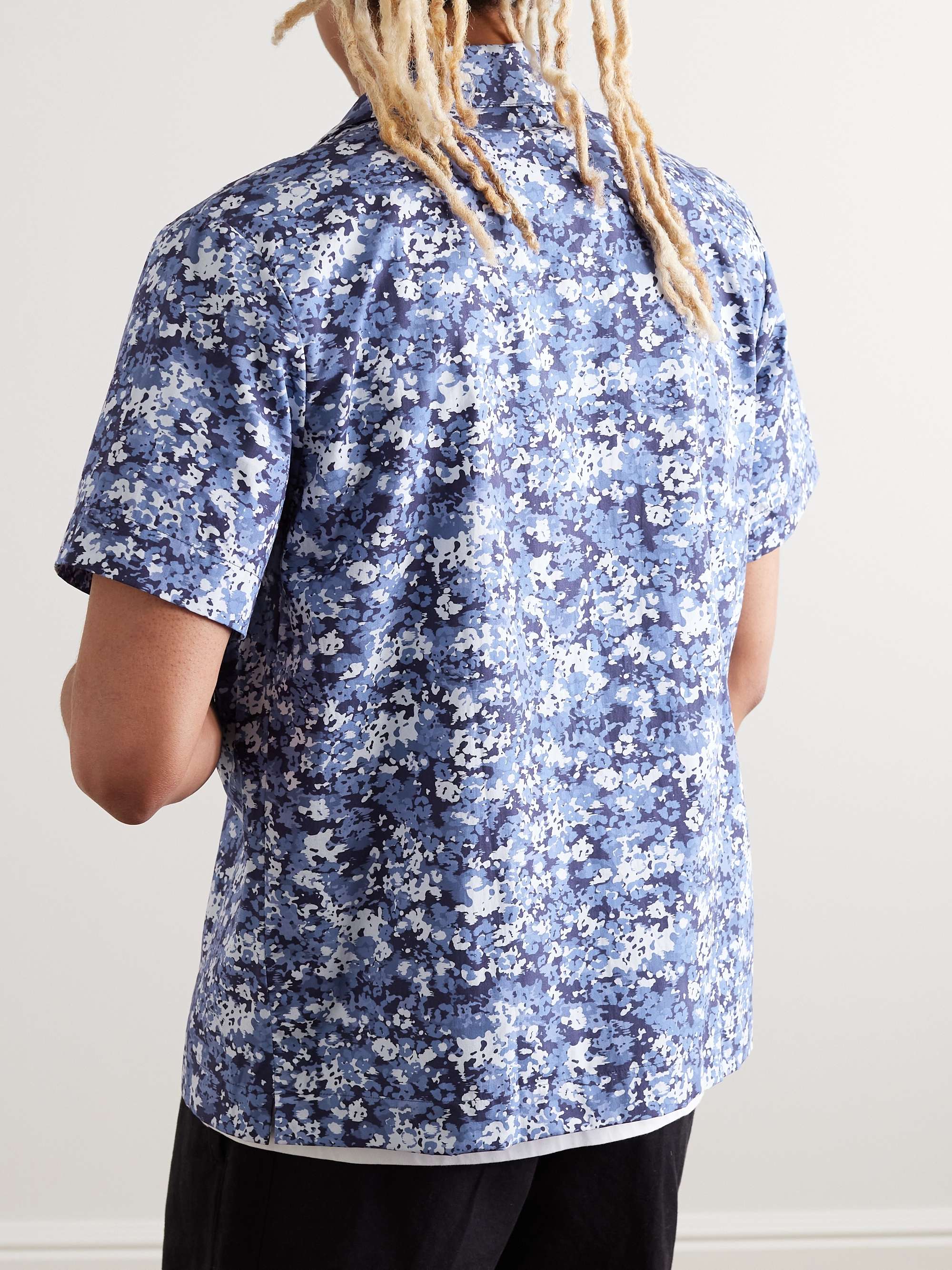 A.P.C. Lloyd Convertible-Collar Printed Cotton Shirt