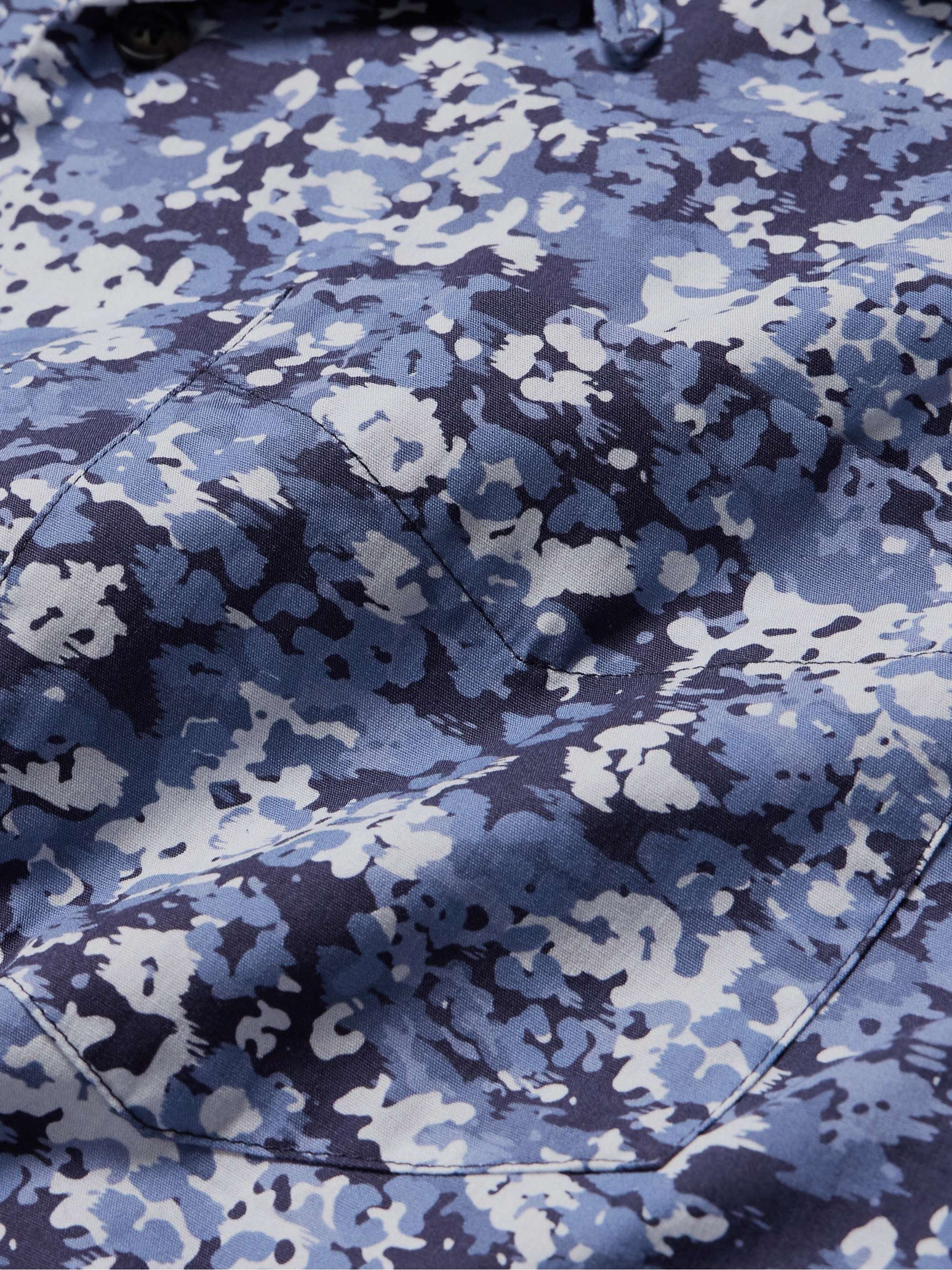 A.P.C. Lloyd Convertible-Collar Printed Cotton Shirt