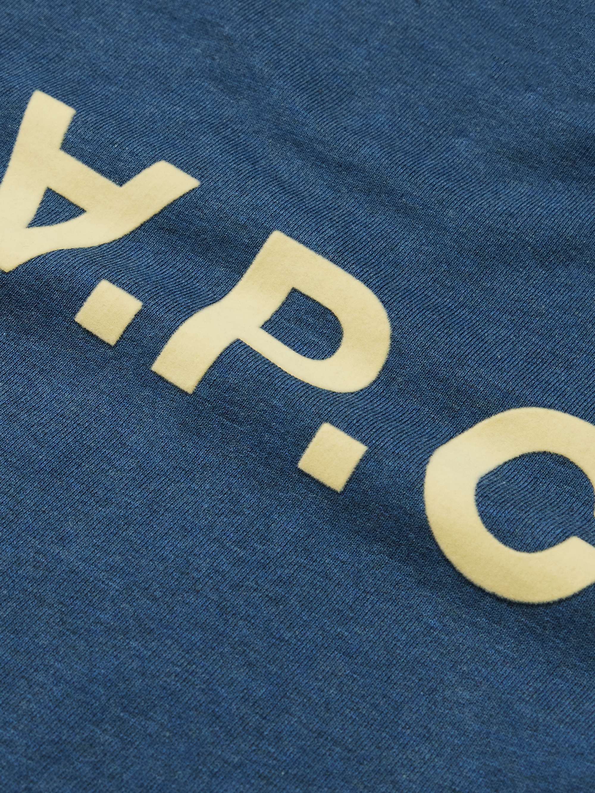 A.P.C. Logo-Flocked Cotton-Jersey Sweatshirt for Men | MR PORTER