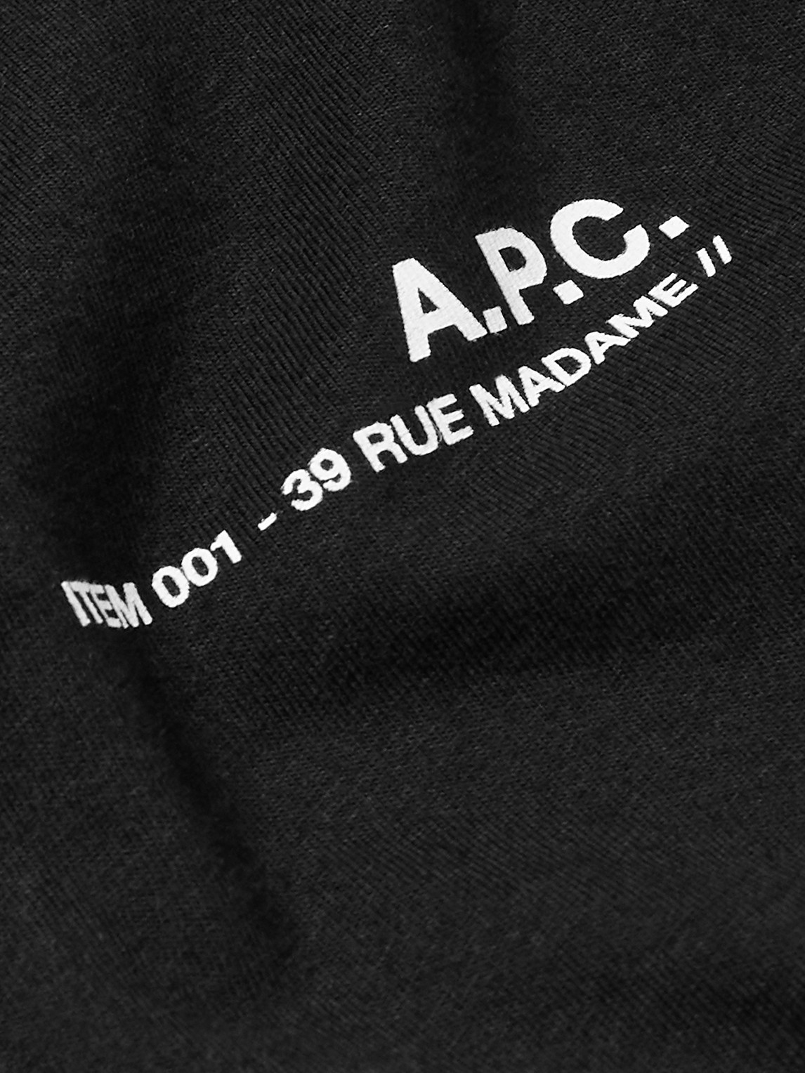 Shop A.p.c. Logo-print Cotton-jersey T-shirt In Black