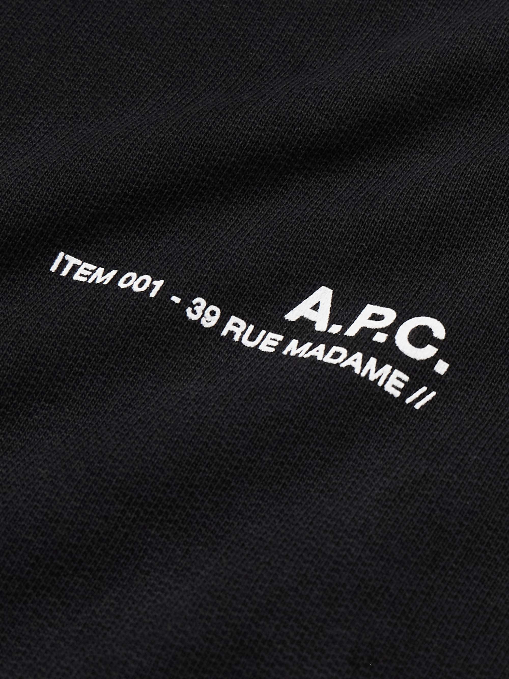 A.P.C. 아이템 로고 프린트 코튼 저지 스웨트셔츠