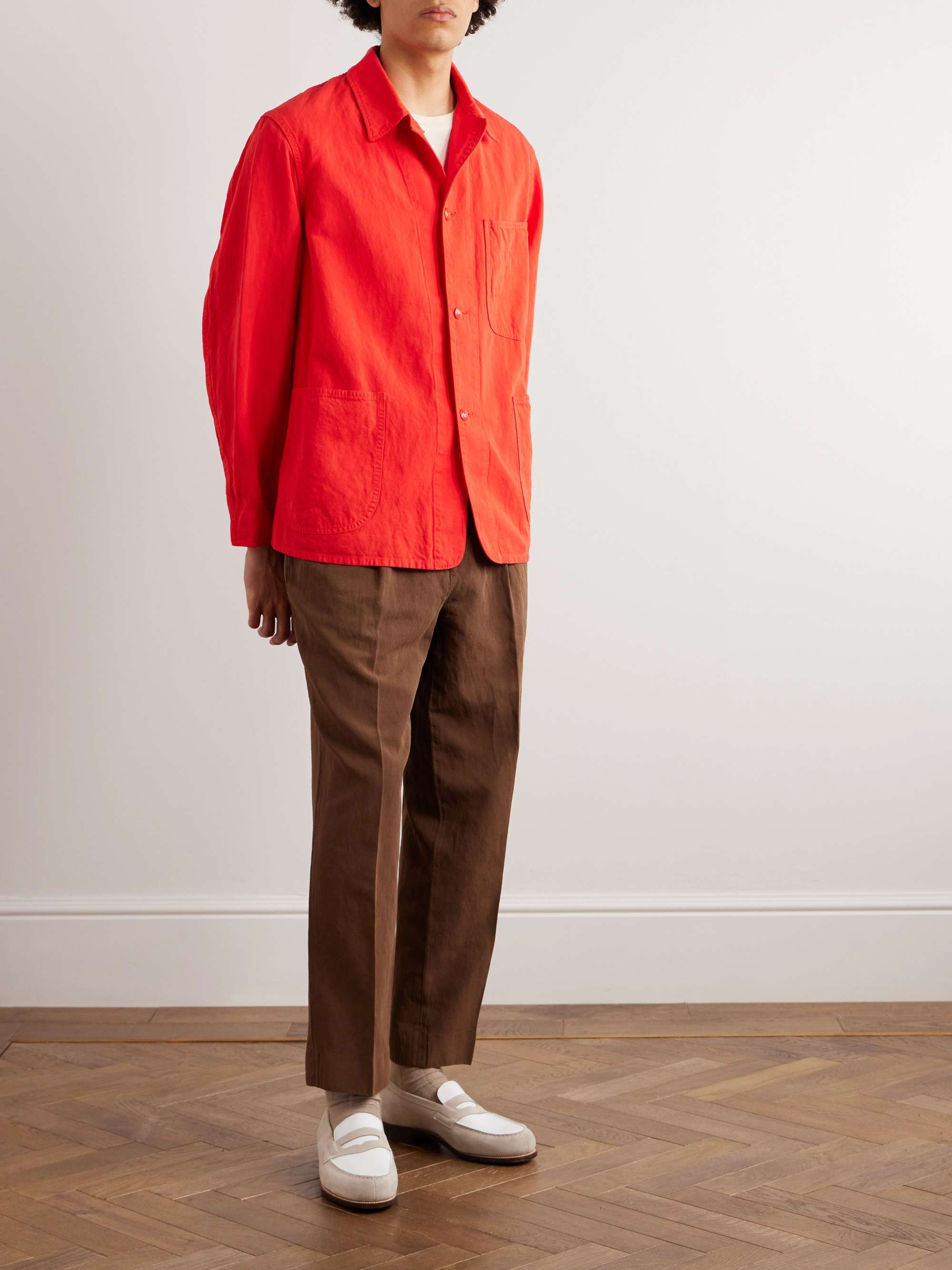 KAPTAIN SUNSHINE Cotton and Linen-Blend Gabardine Jacket for Men