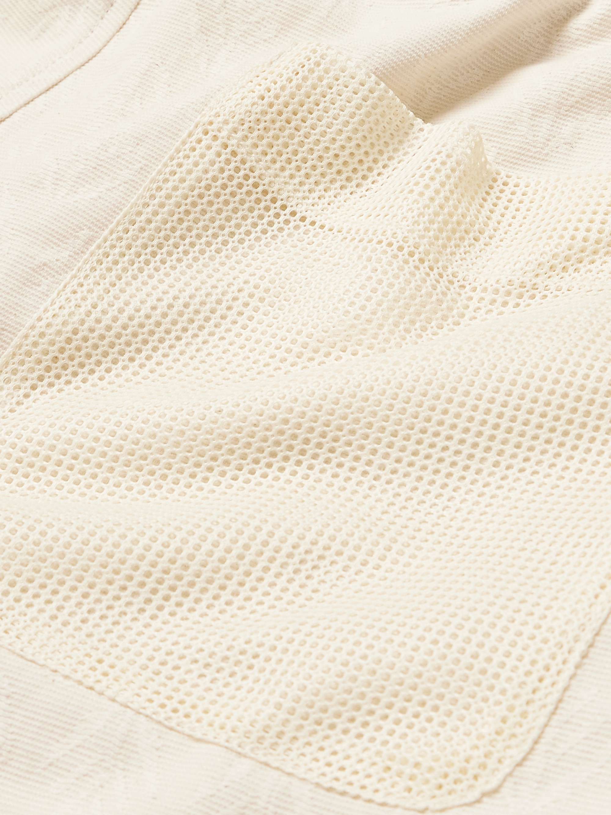 MERELY MADE Straight-Leg Cotton-Jacquard Drawstring Shorts