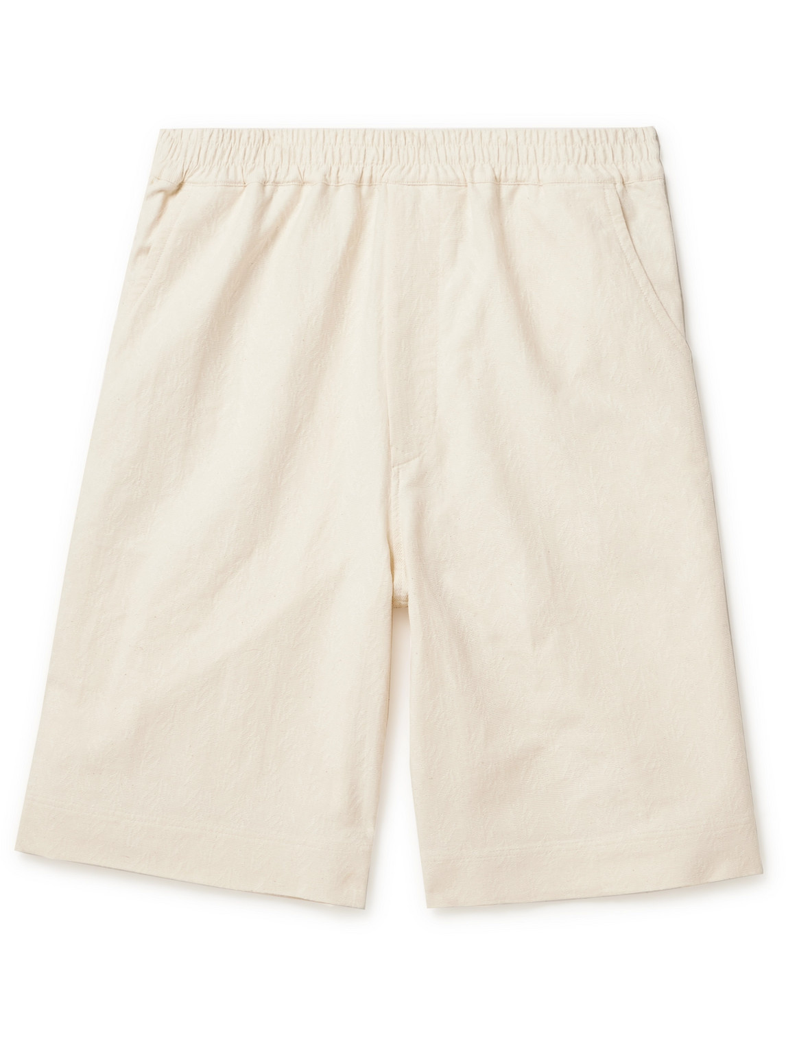 Straight-Leg Cotton-Jacquard Shorts