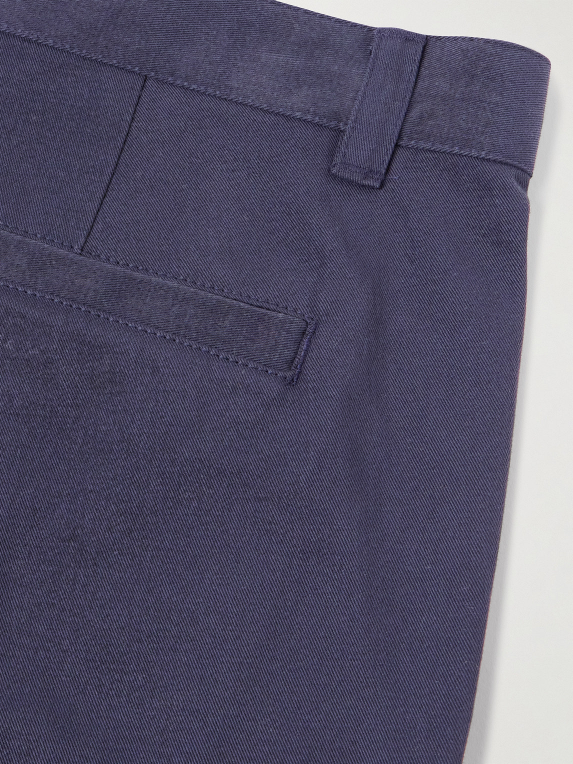 Shop Apc Straight-leg Cotton-twill Chinos In Blue