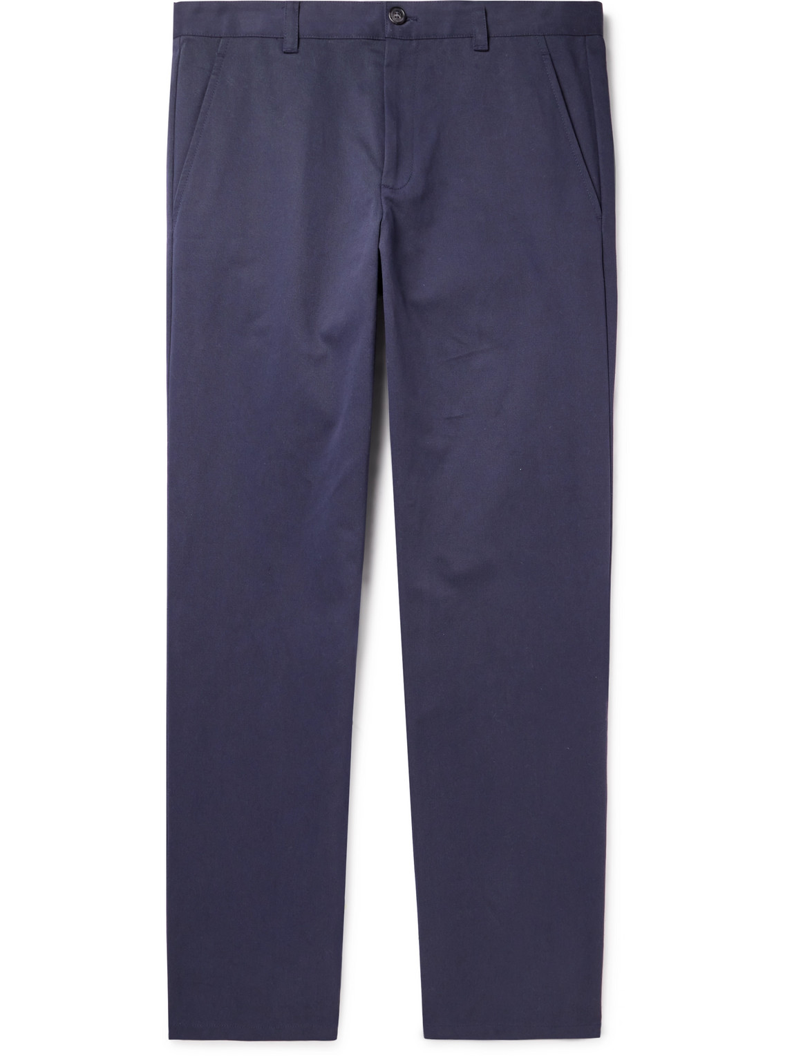 Apc Straight-leg Cotton-twill Chinos In Blue