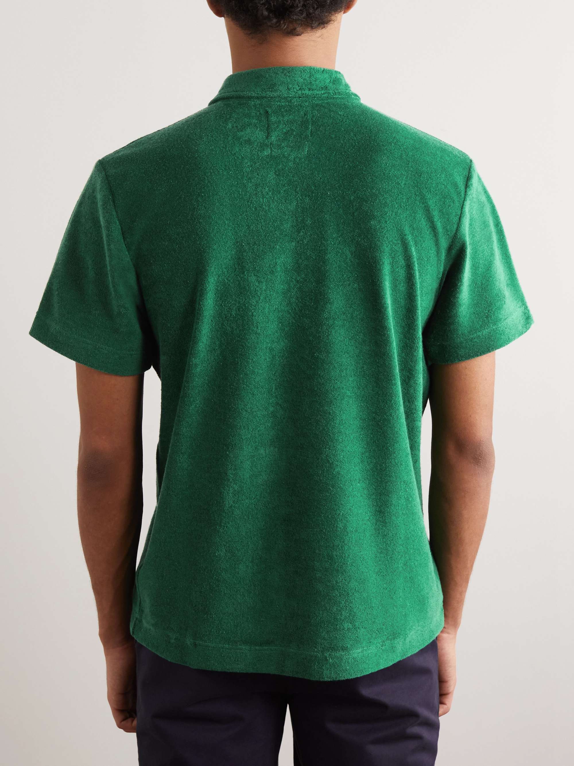 HOWLIN' Mr Fantasy Cotton-Blend Terry Polo Shirt