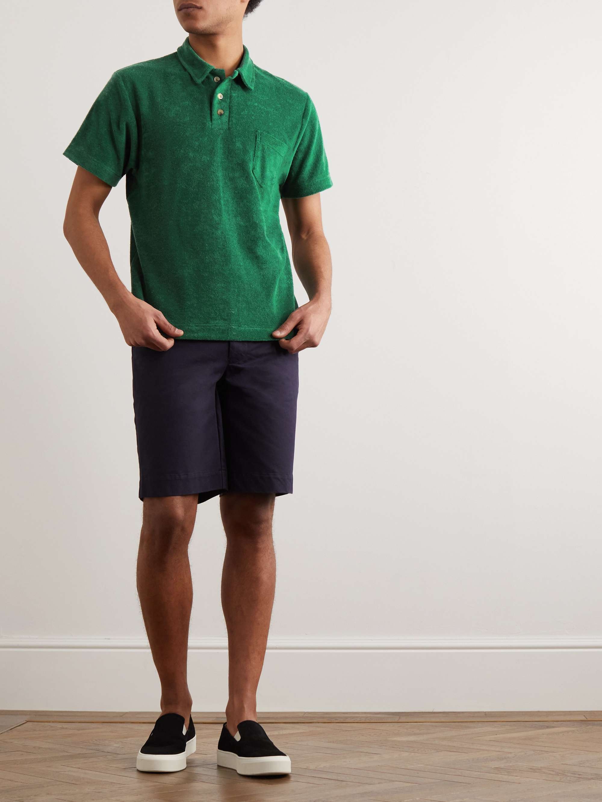 HOWLIN' Mr Fantasy Cotton-Blend Terry Polo Shirt