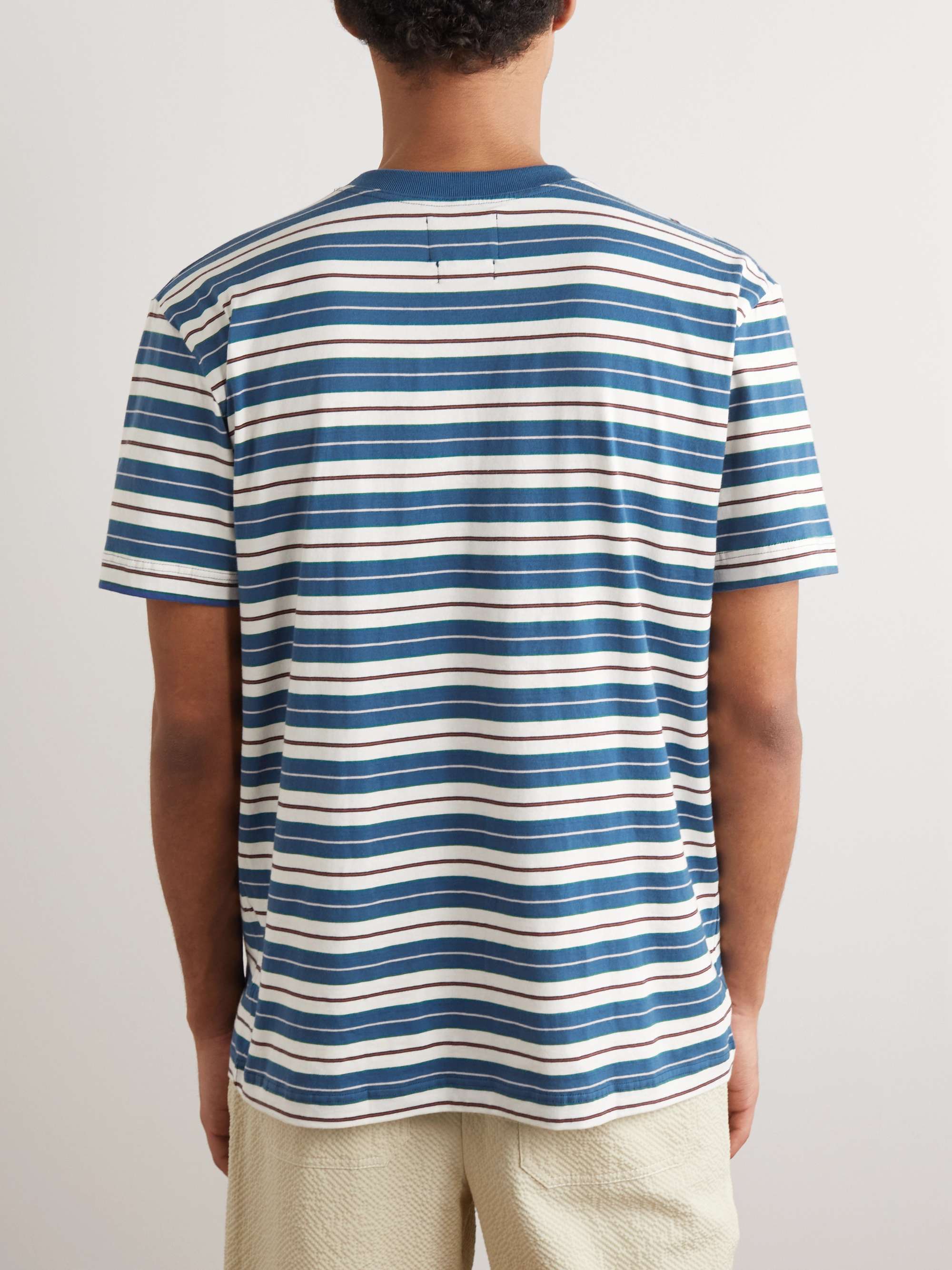 HOWLIN' Striped Cotton-Jersey T-Shirt