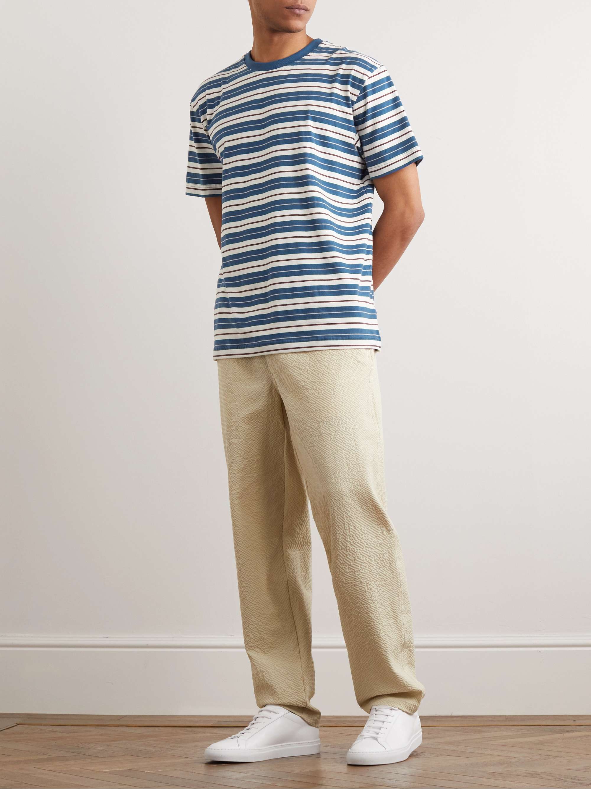 HOWLIN' Striped Cotton-Jersey T-Shirt