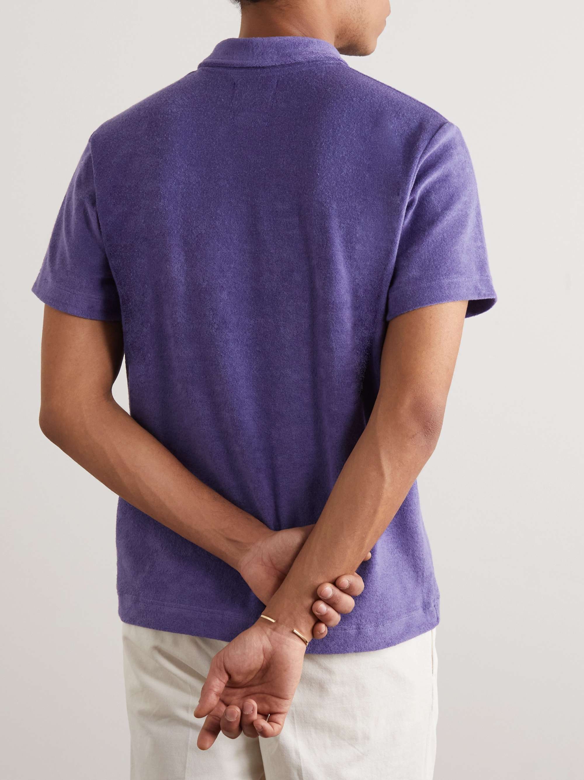 HOWLIN' Mr Fantasy Cotton-Blend Terry Polo Shirt