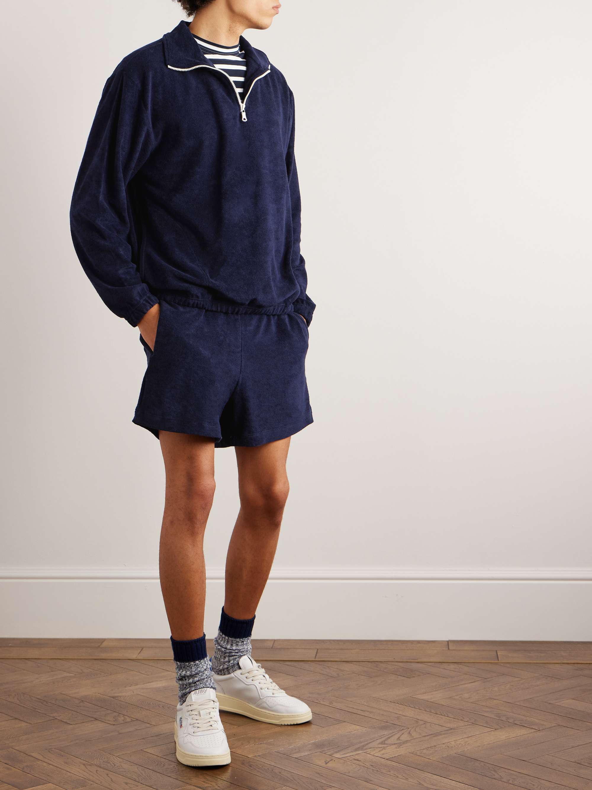 HOWLIN' Homer Cotton-Blend Terry Half-Zip Sweatshirt