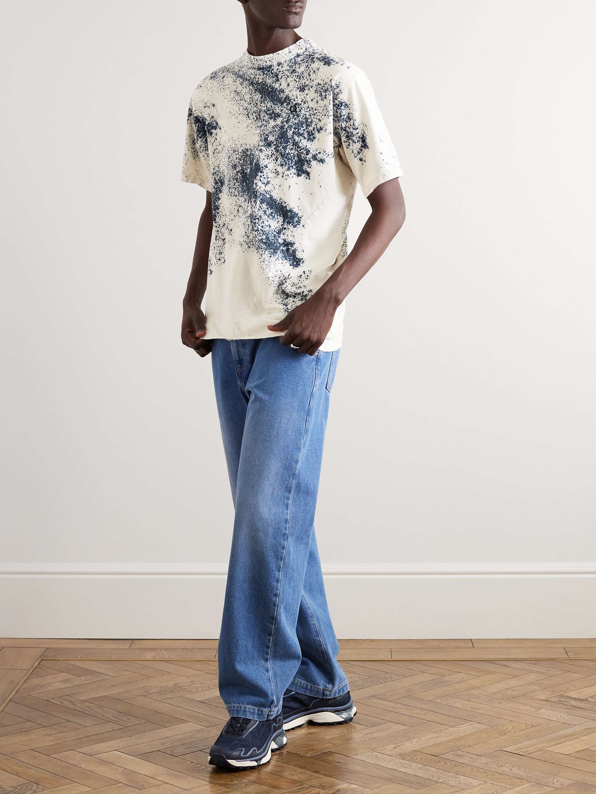 Twist Logo-Embroidered Hand-Dyed Cotton-Jersey T-Shirt