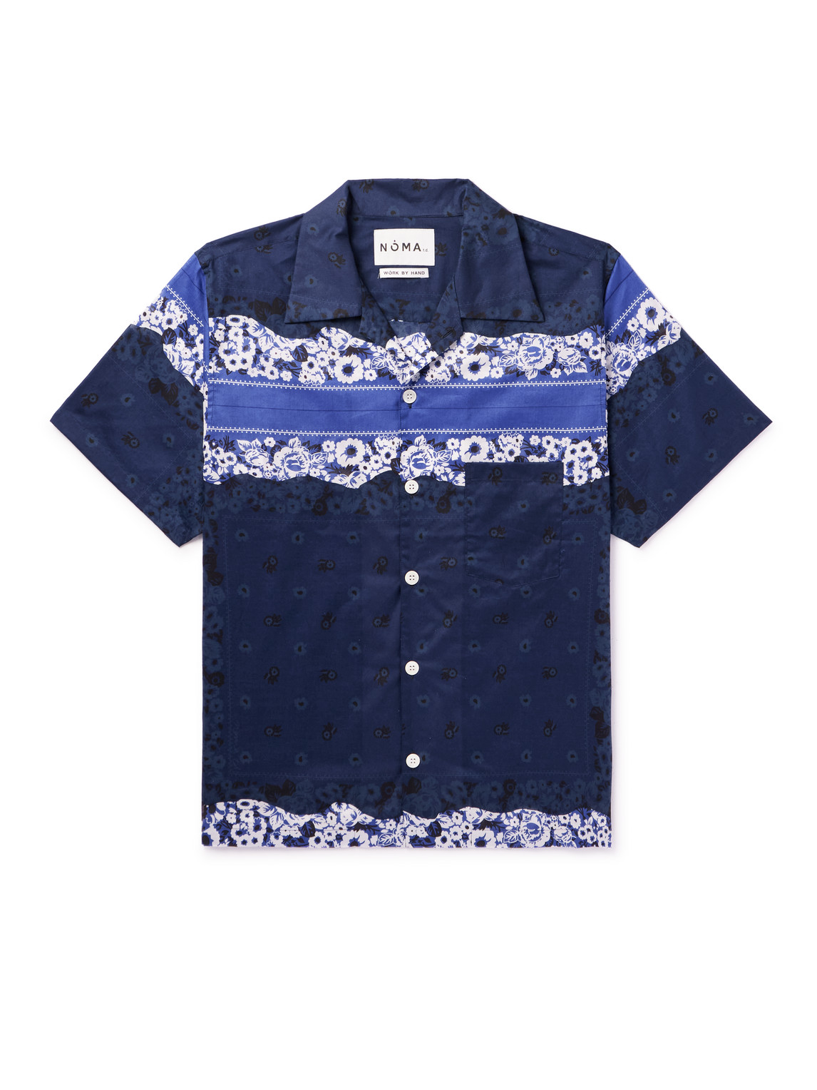 NOMA T.D. - Camp-Collar Printed Cotton-Sateen Shirt