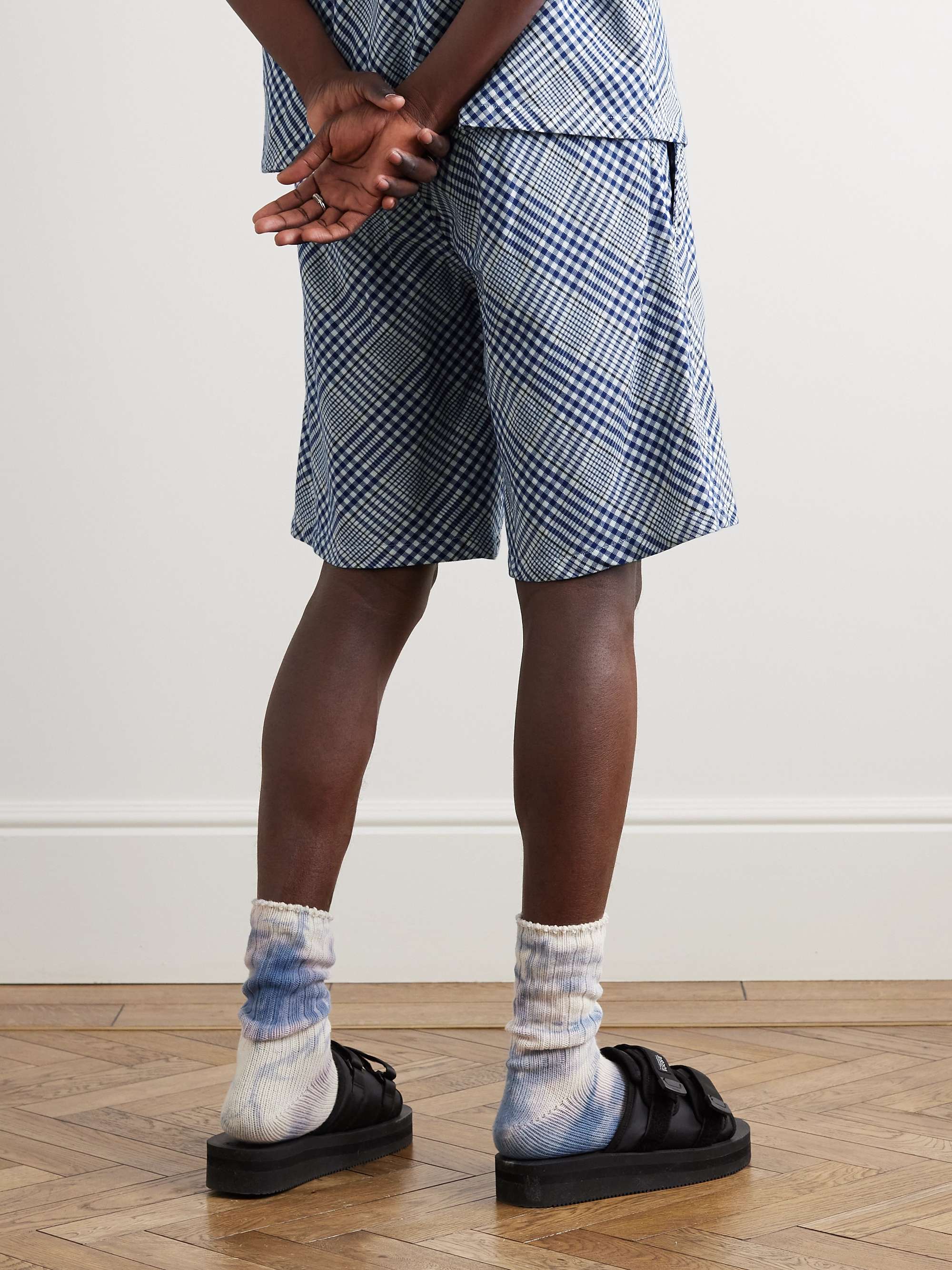 NOMA T.D. Shorts a gamba dritta in cotone a quadri