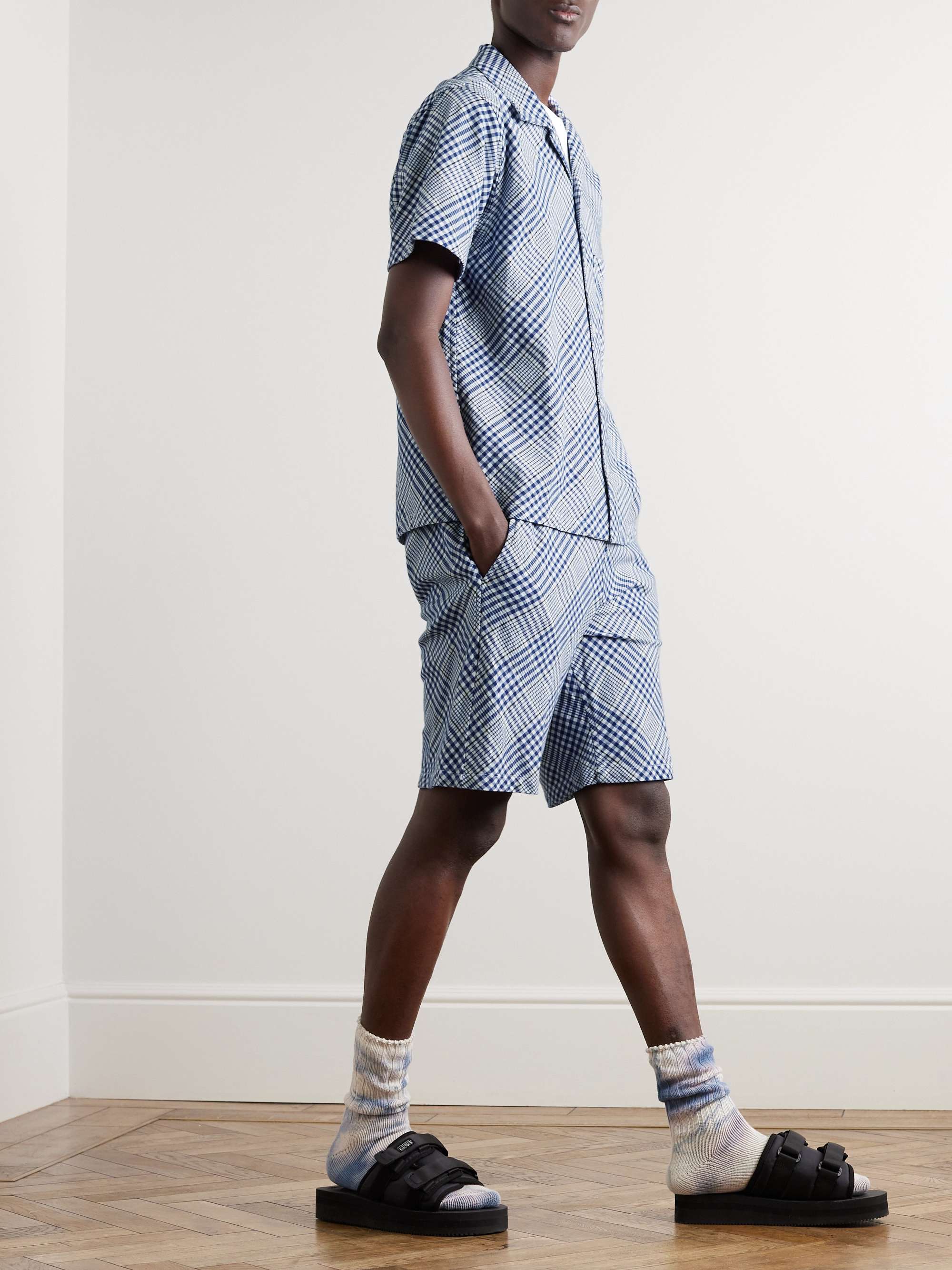 NOMA T.D. Shorts a gamba dritta in cotone a quadri