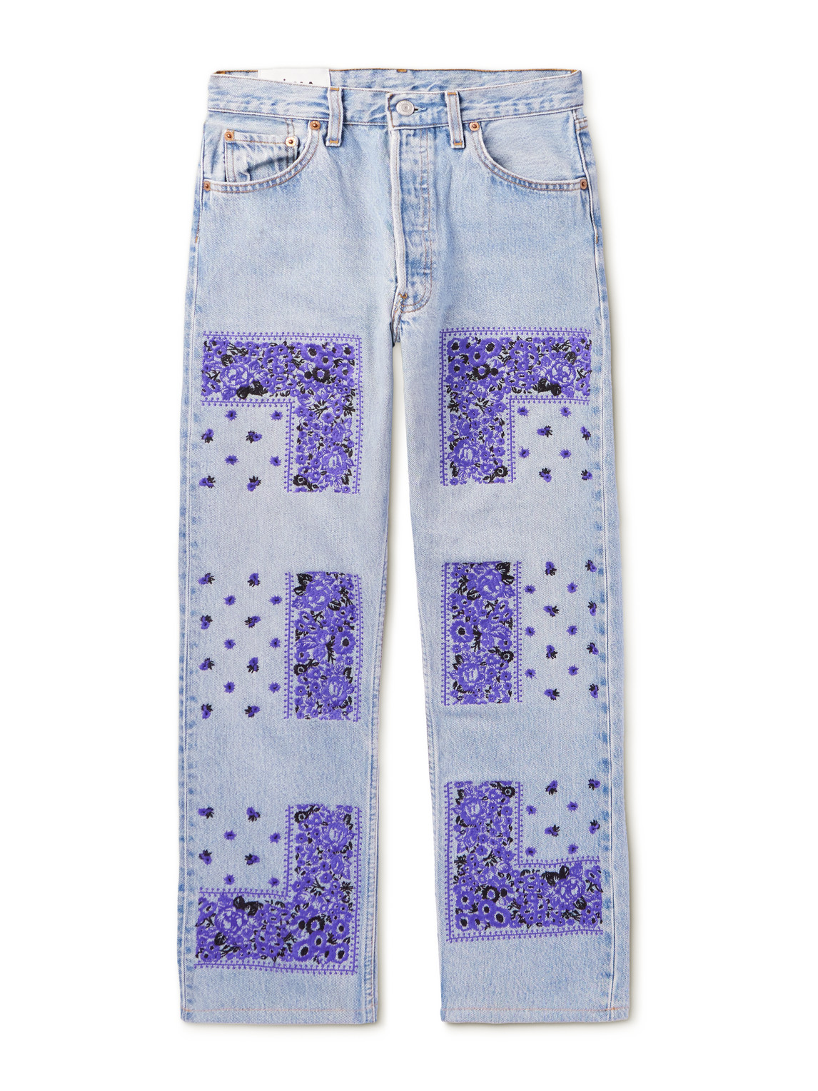 NOMA T.D. SLIM-FIT TAPERED EMBROIDERED JEANS