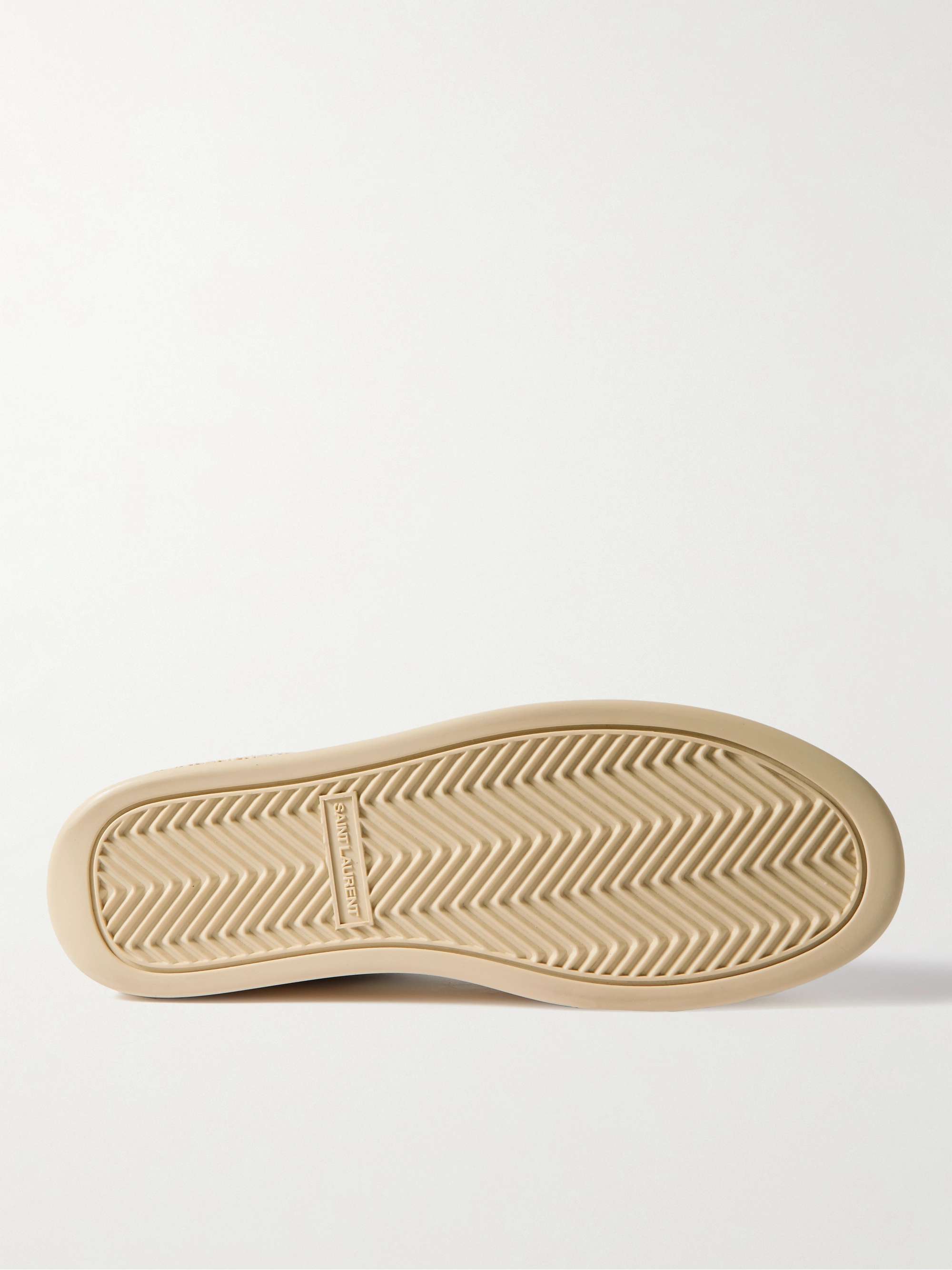 SAINT LAURENT SL/61 Perforated Leather and Suede Sneakers