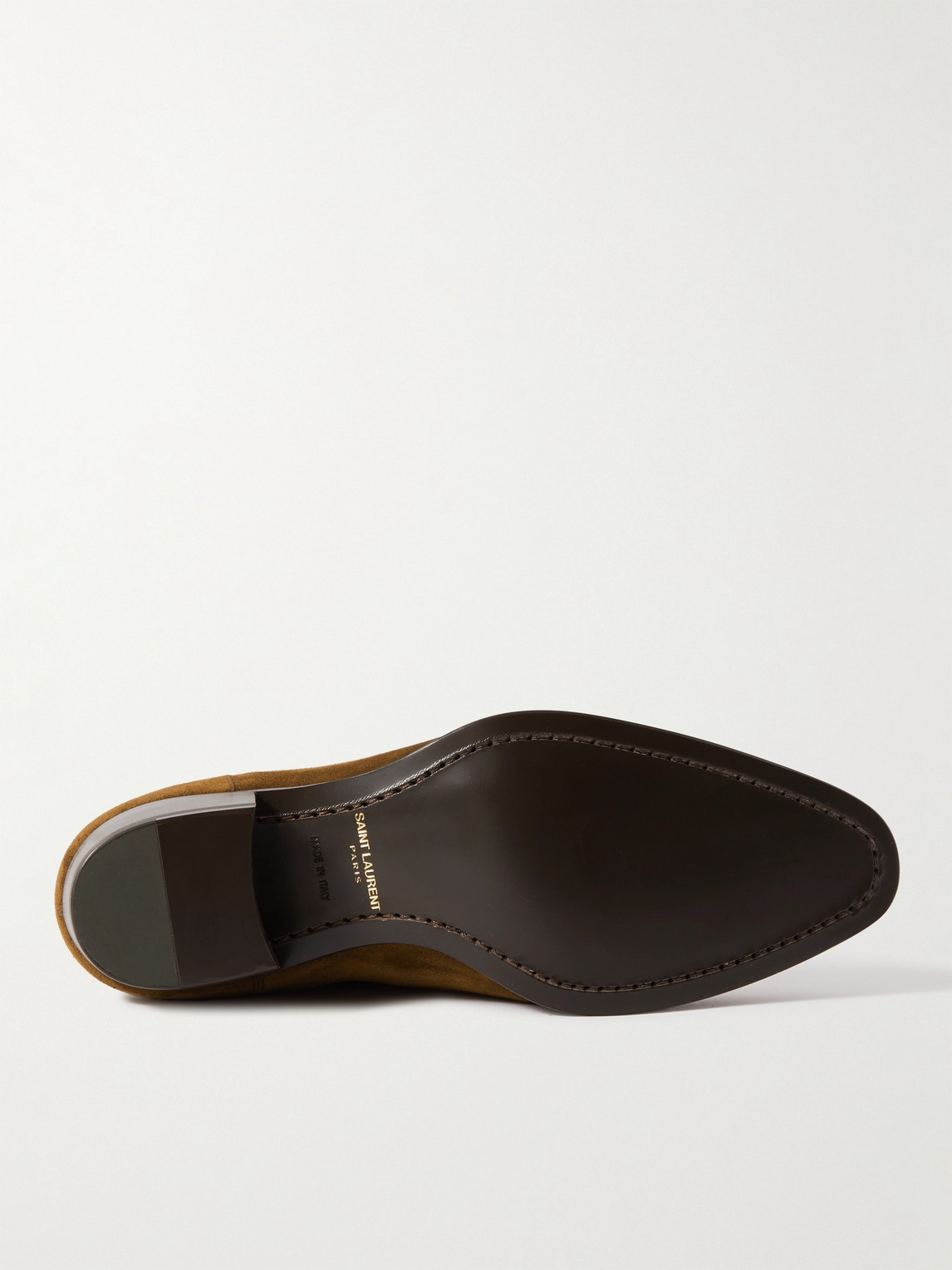 Saint Laurent Wyatt Chelsea Boot In Brown