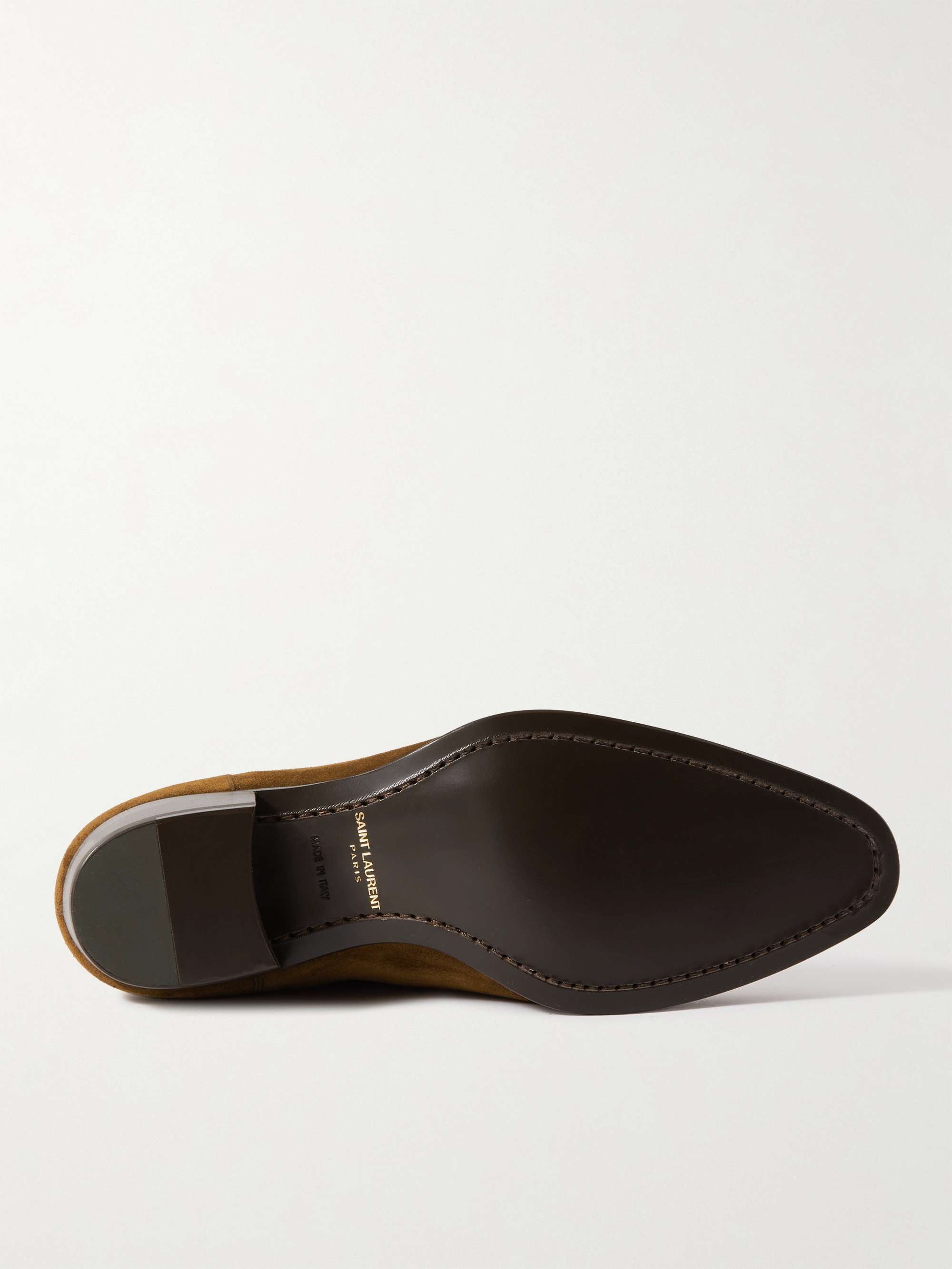 SAINT LAURENT Wyatt Suede Chelsea Boots