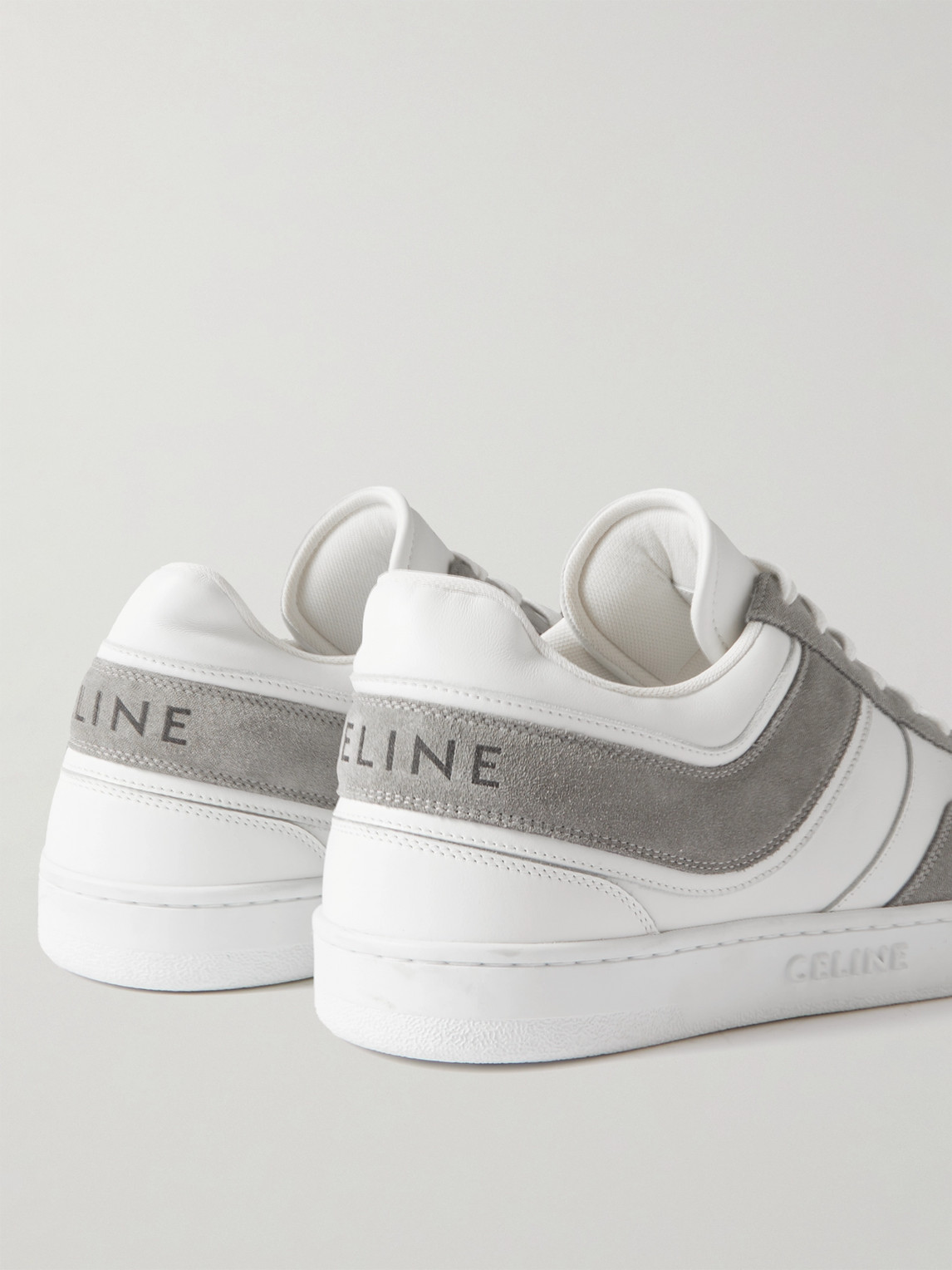 Celine Suede-trimmed Leather Sneakers In Animal Print