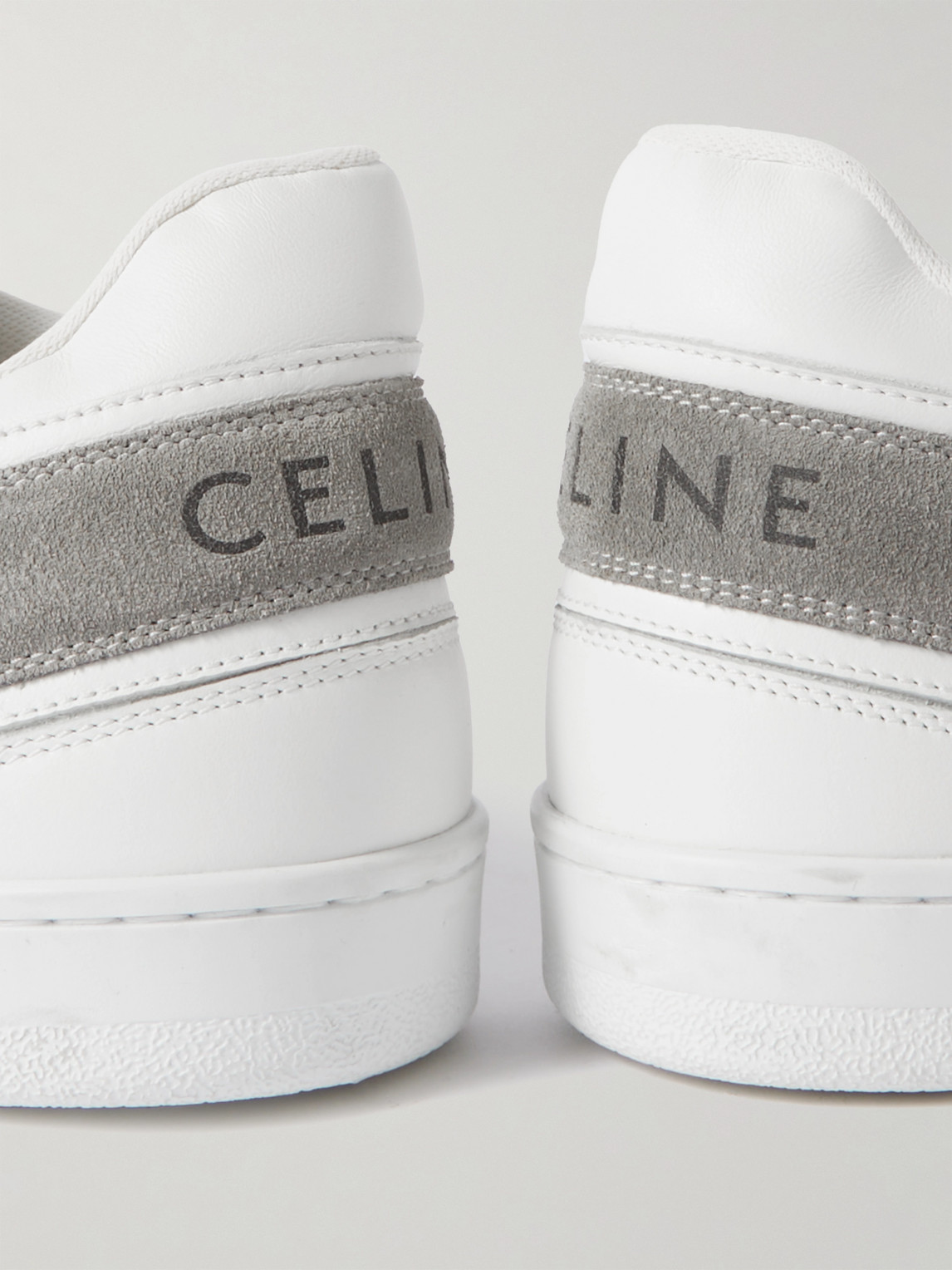 Celine Suede-trimmed Leather Sneakers In Animal Print