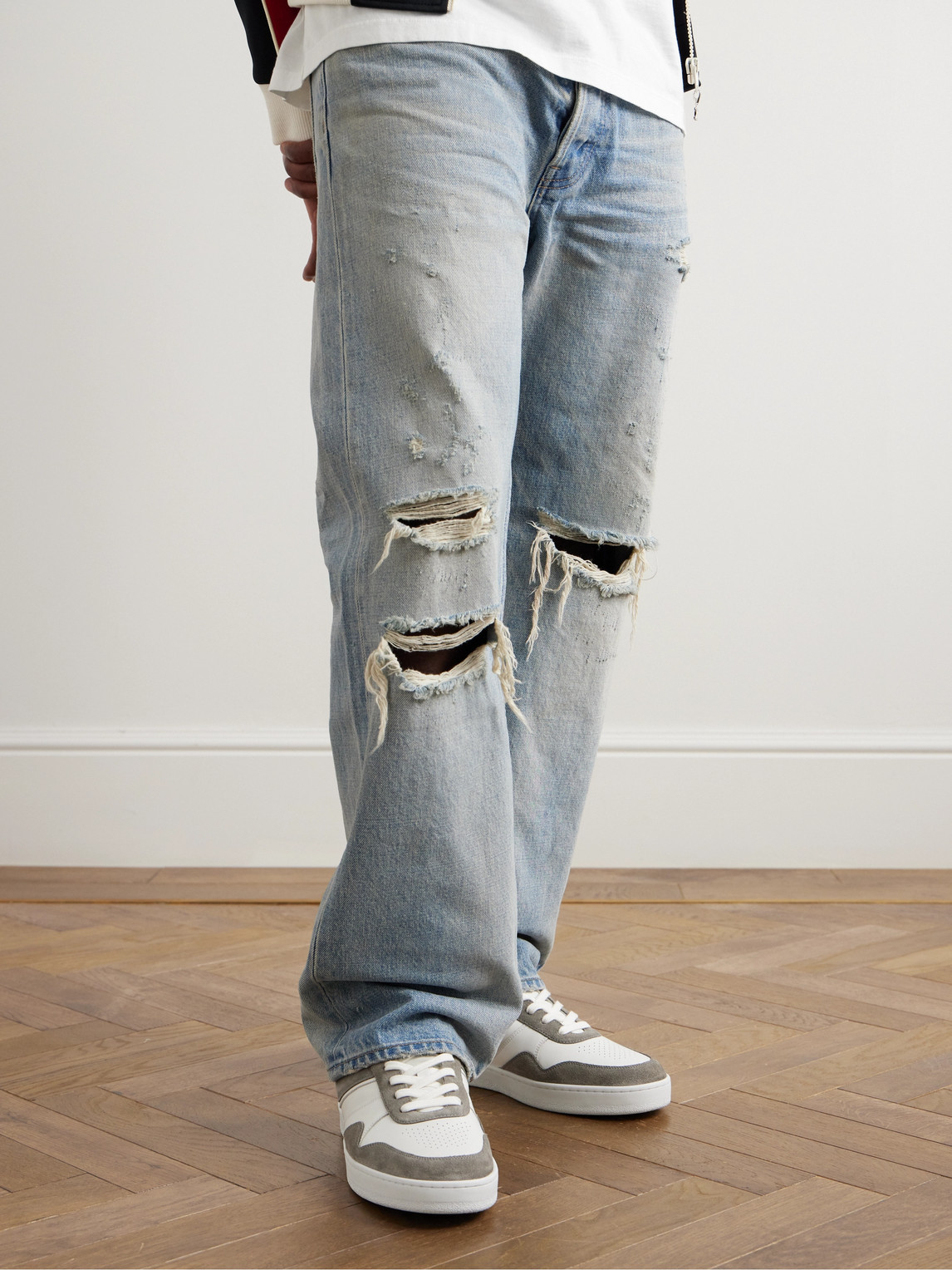 Celine Suede-trimmed Leather Sneakers In Animal Print