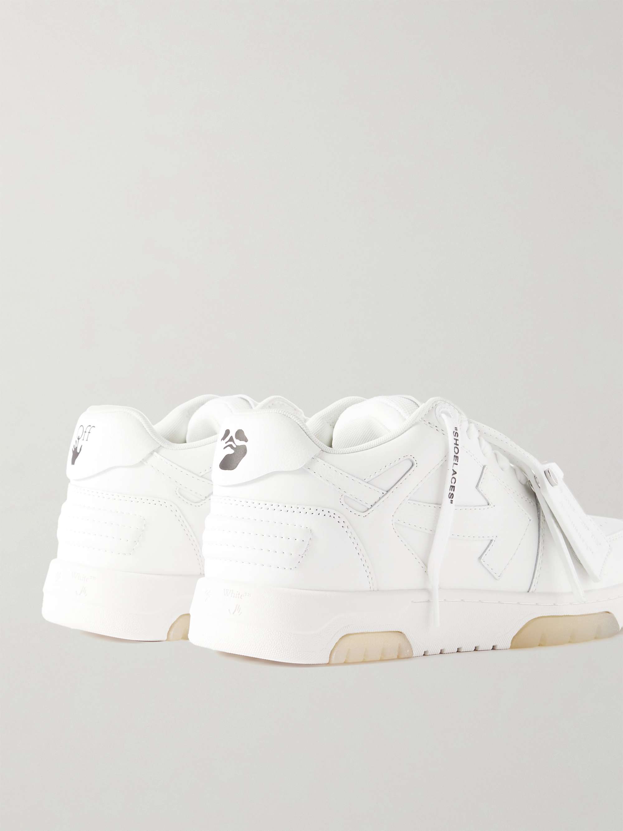 OFF-WHITE Out of Office Leather Sneakers