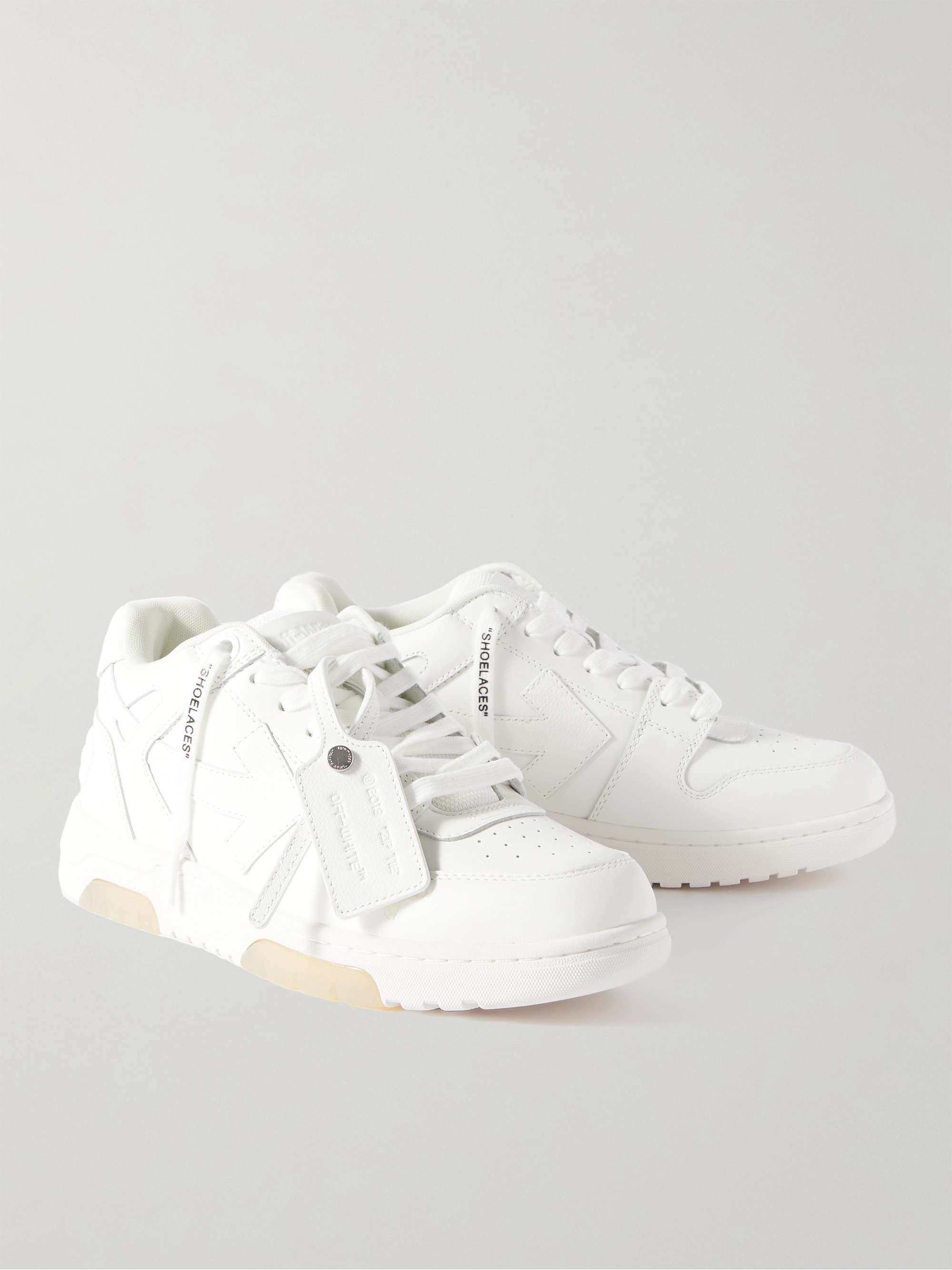 OFF-WHITE Out of Office Leather Sneakers