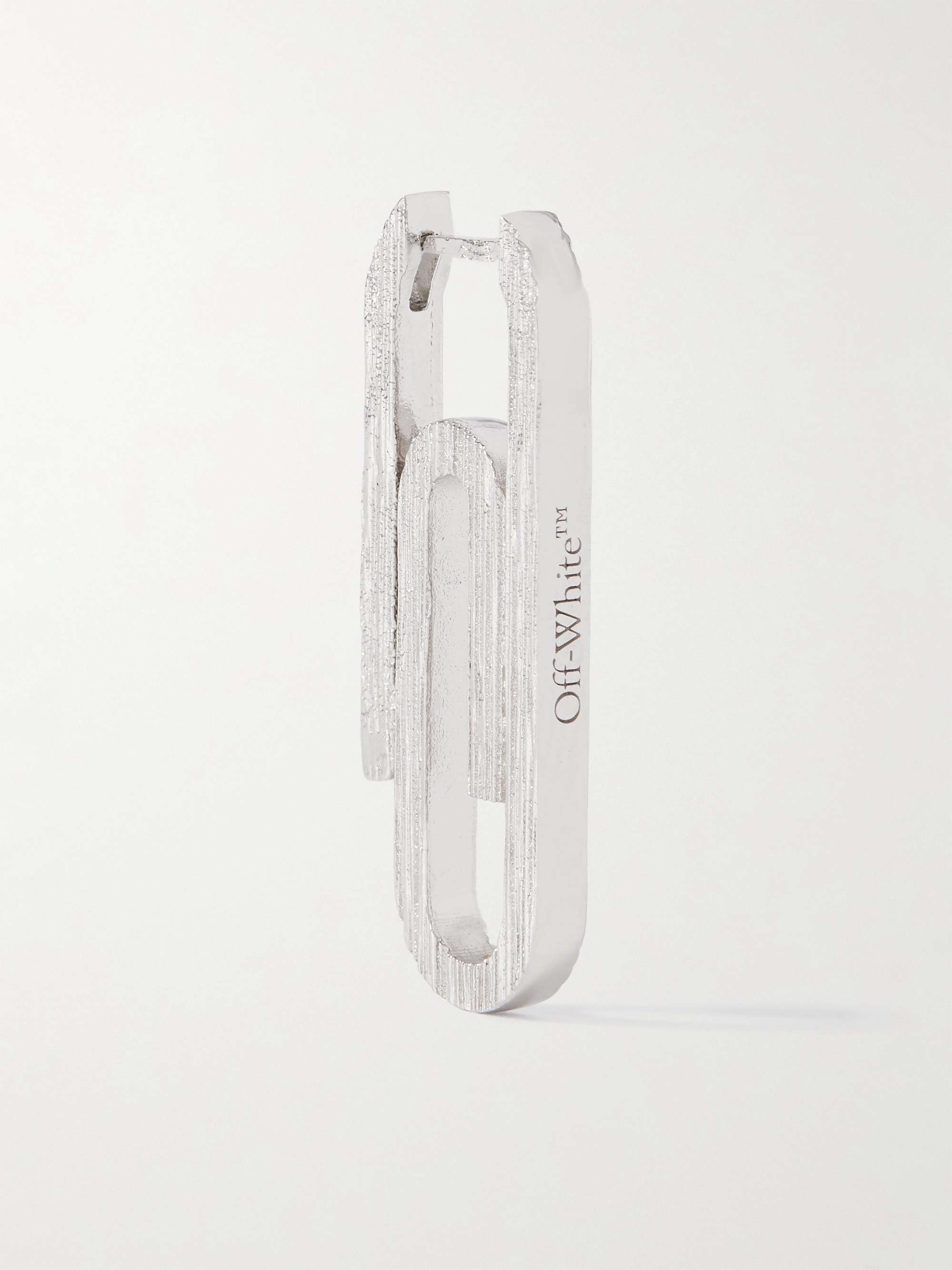 Off-White Men's Silver-Tone Single Earring