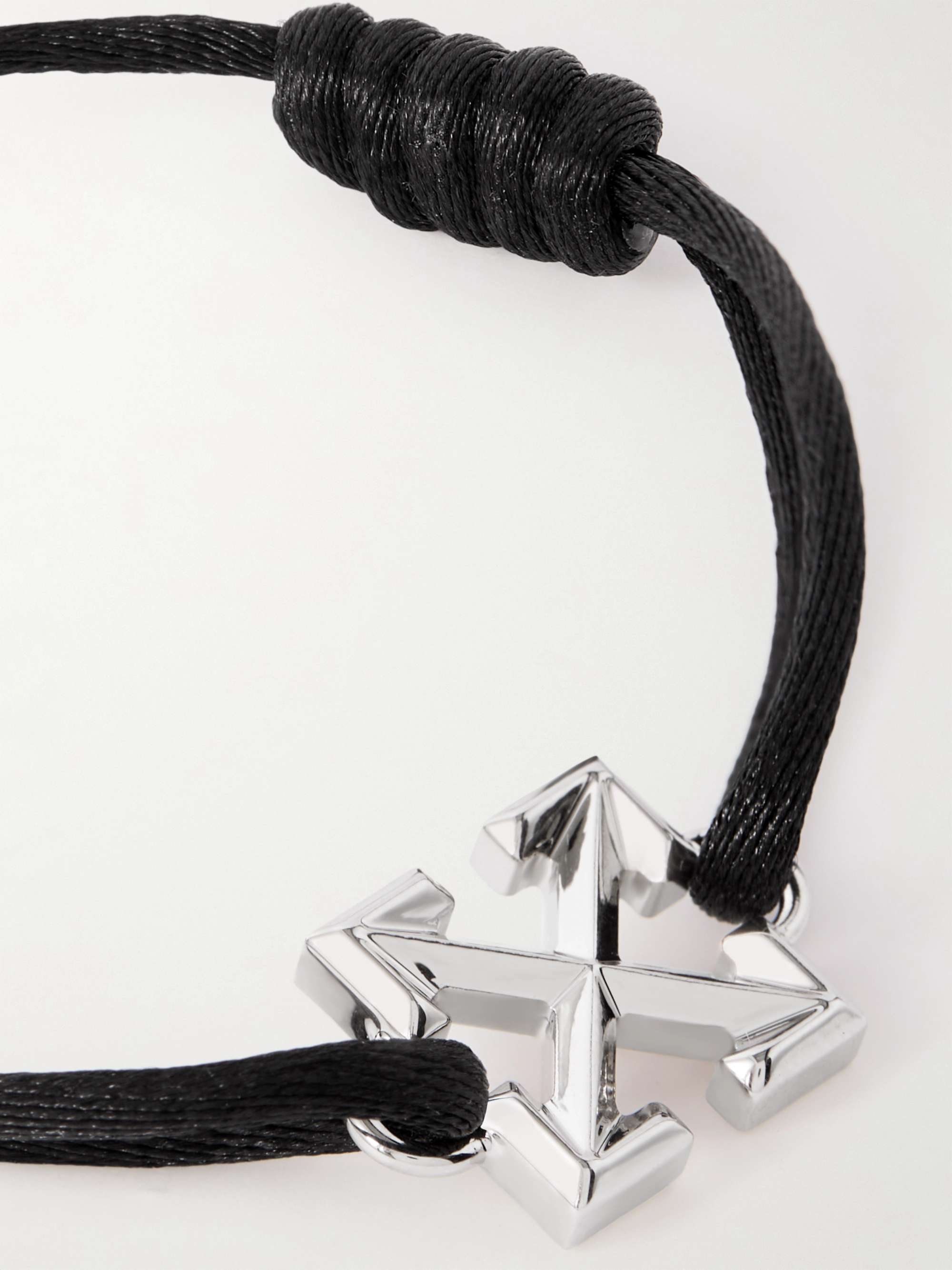 OFF-WHITE Arrow Silver-Tone Cord Bracelet