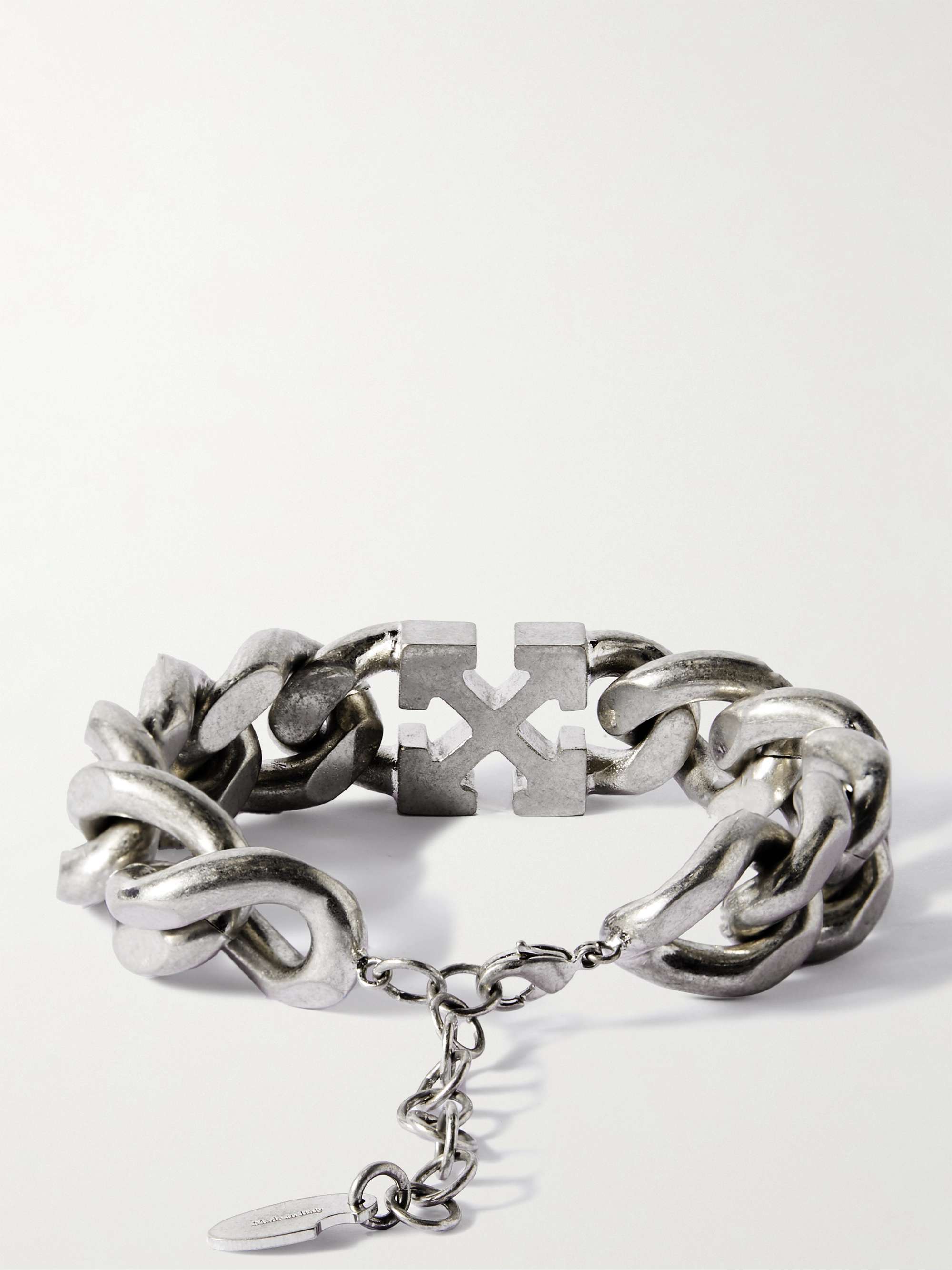 OFF-WHITE Silver-Tone Chain Bracelet