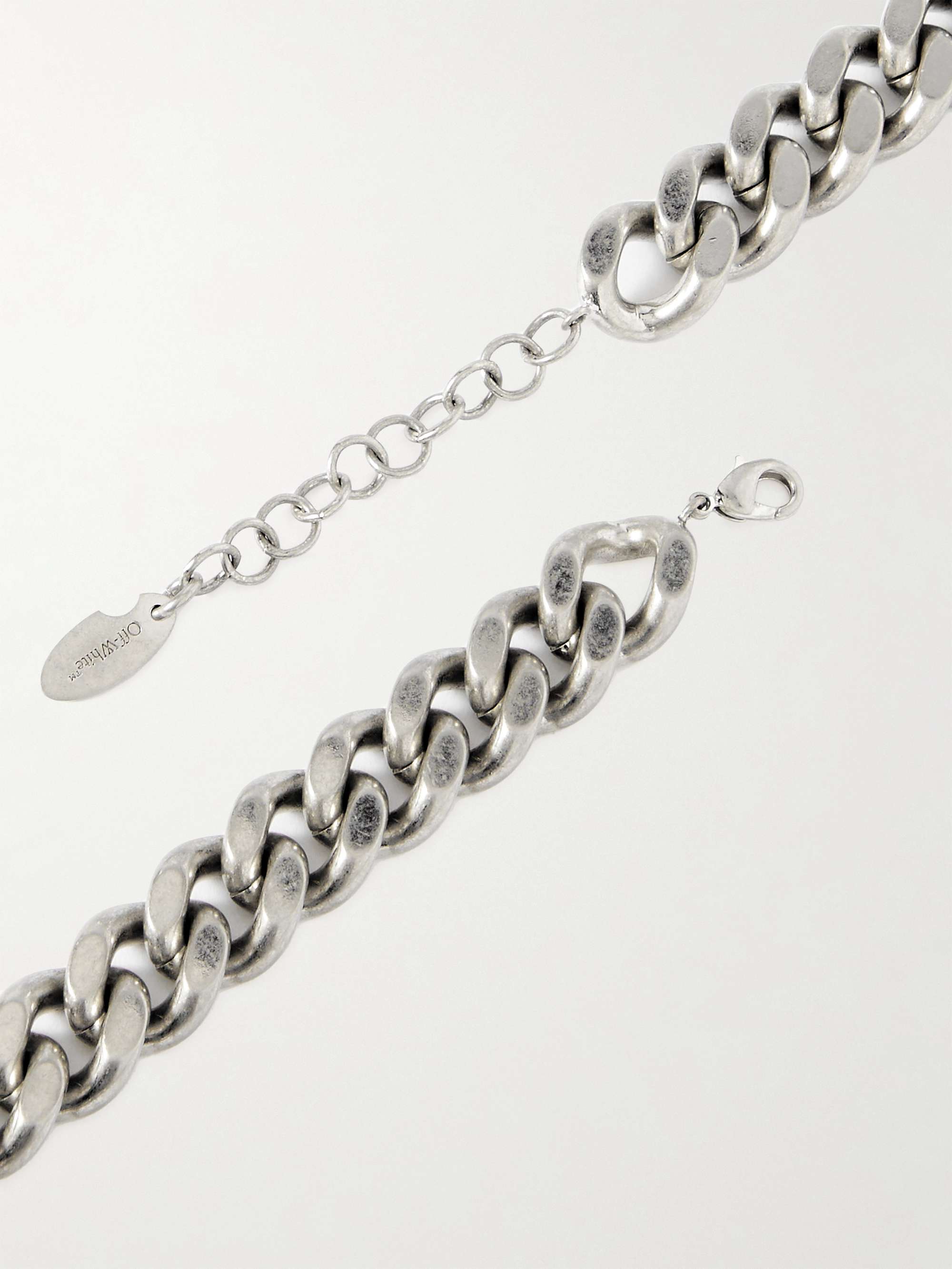 OFF-WHITE Silver-Tone Chain Necklace