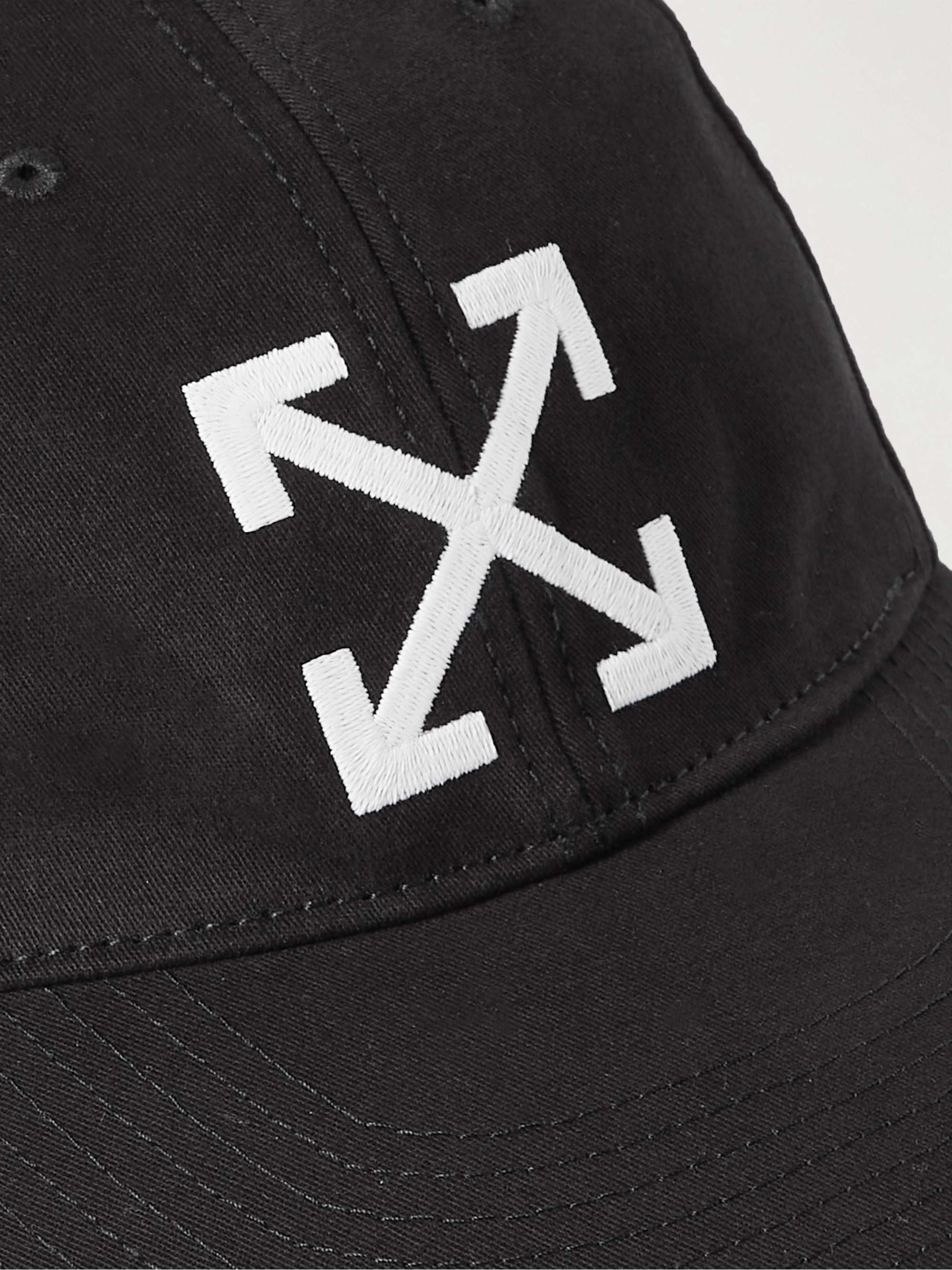 OFF-WHITE Logo-Embroidered Cotton-Gabardine Baseball Cap