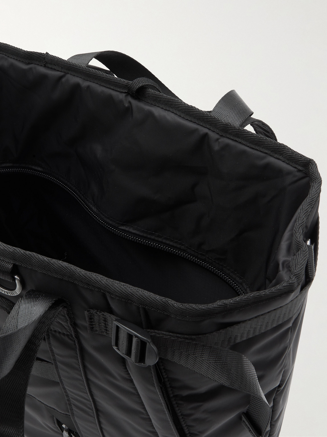 Shop Indispensable Convertible Logo-print Econyl® Tote Bag In Black