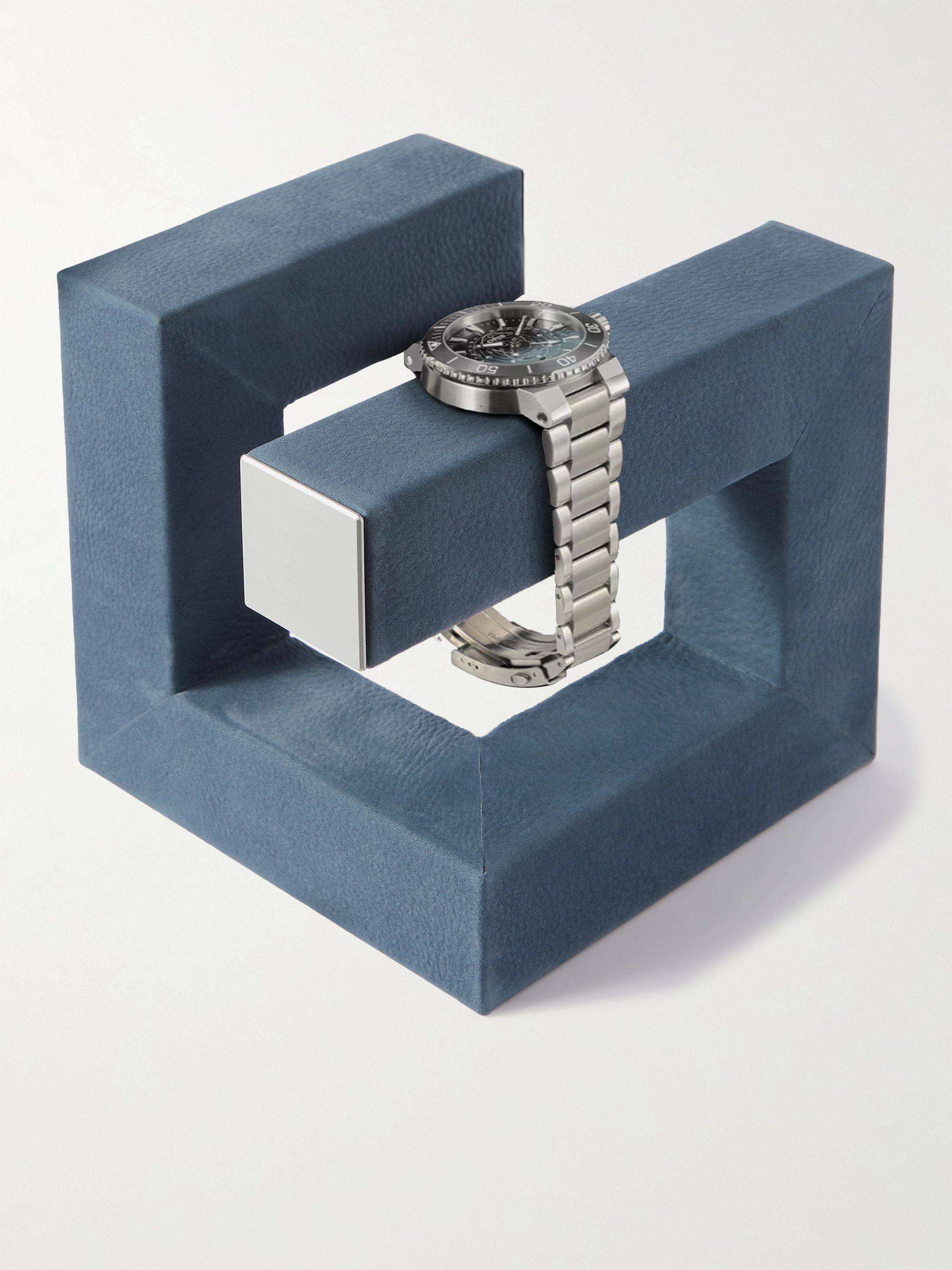 CHARLES SIMON Hudson 3 Nubuck and Aluminium Watch Stand