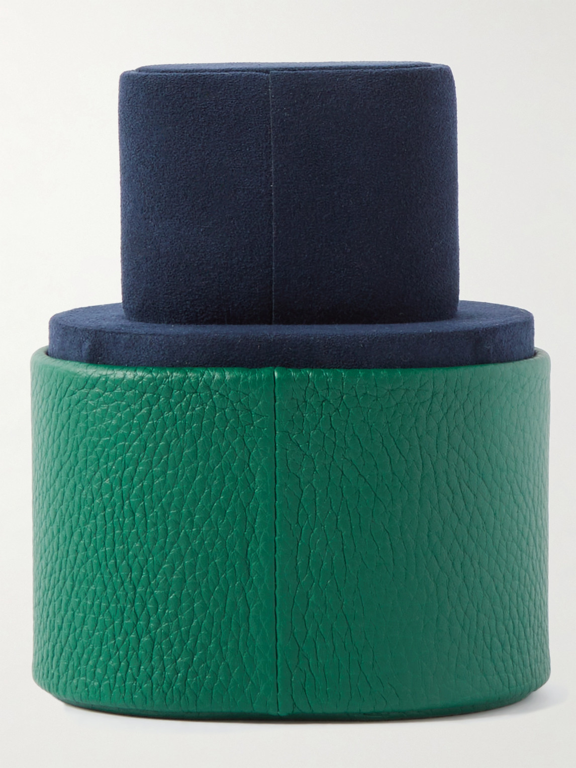 Shop Charles Simon Theo Full-grain Leather Watch Roll In Green