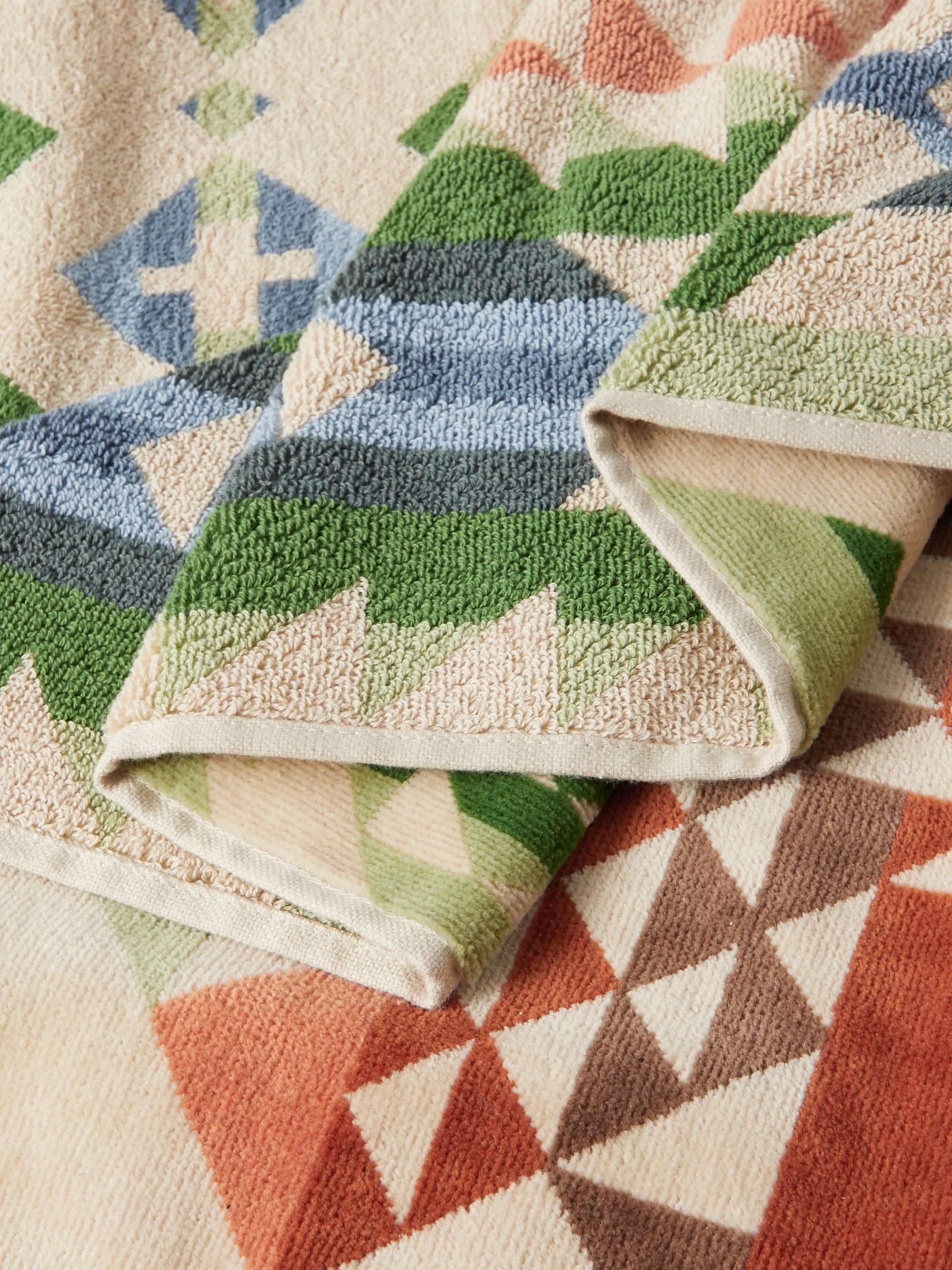 PENDLETON Oversized Cotton-Terry Jacquard Towel