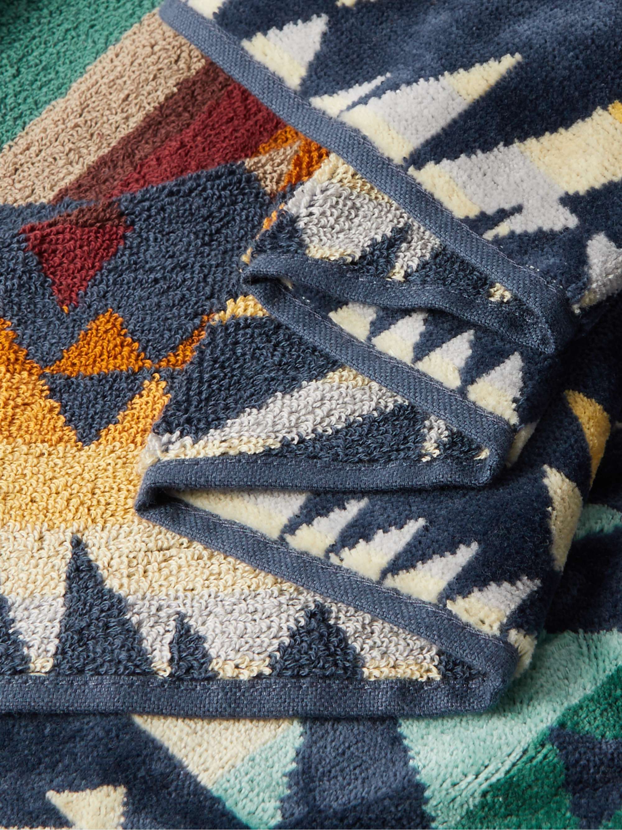 PENDLETON منشفة كبيرة من قطن تيري بحبكة الجاكار