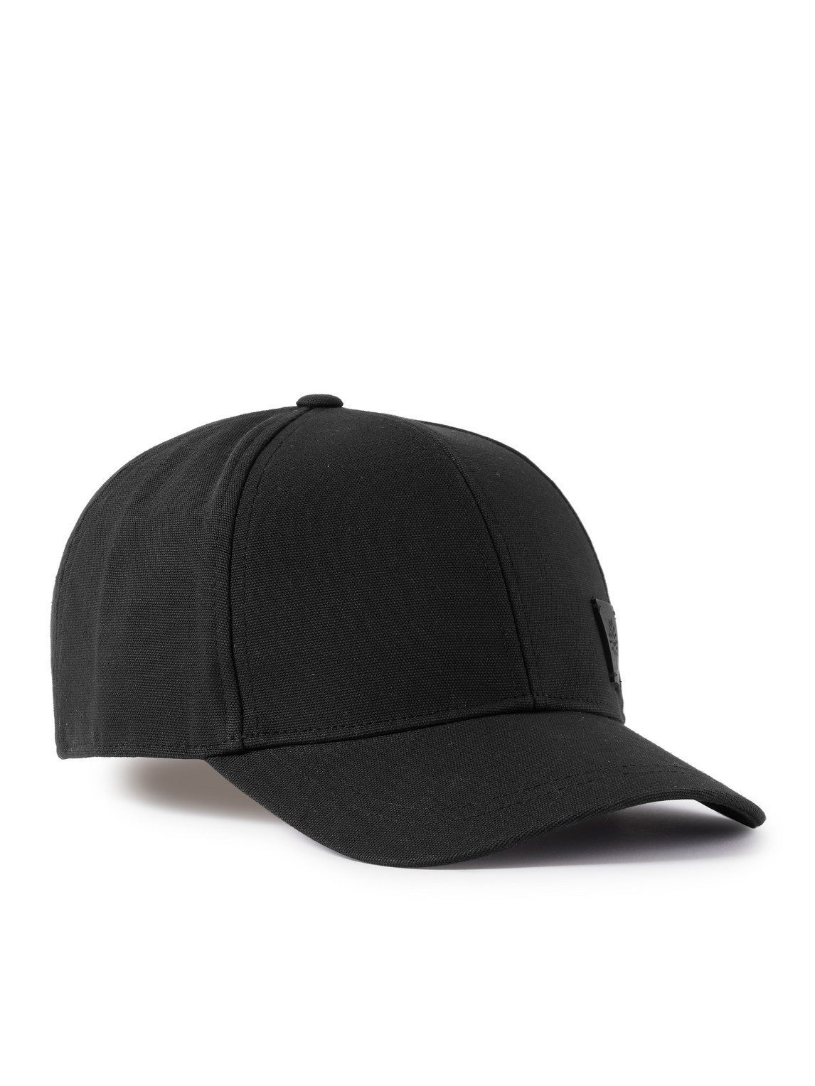 Mulberry Logo-appliquéd Organic Cotton-canvas Baseball Cap In Black