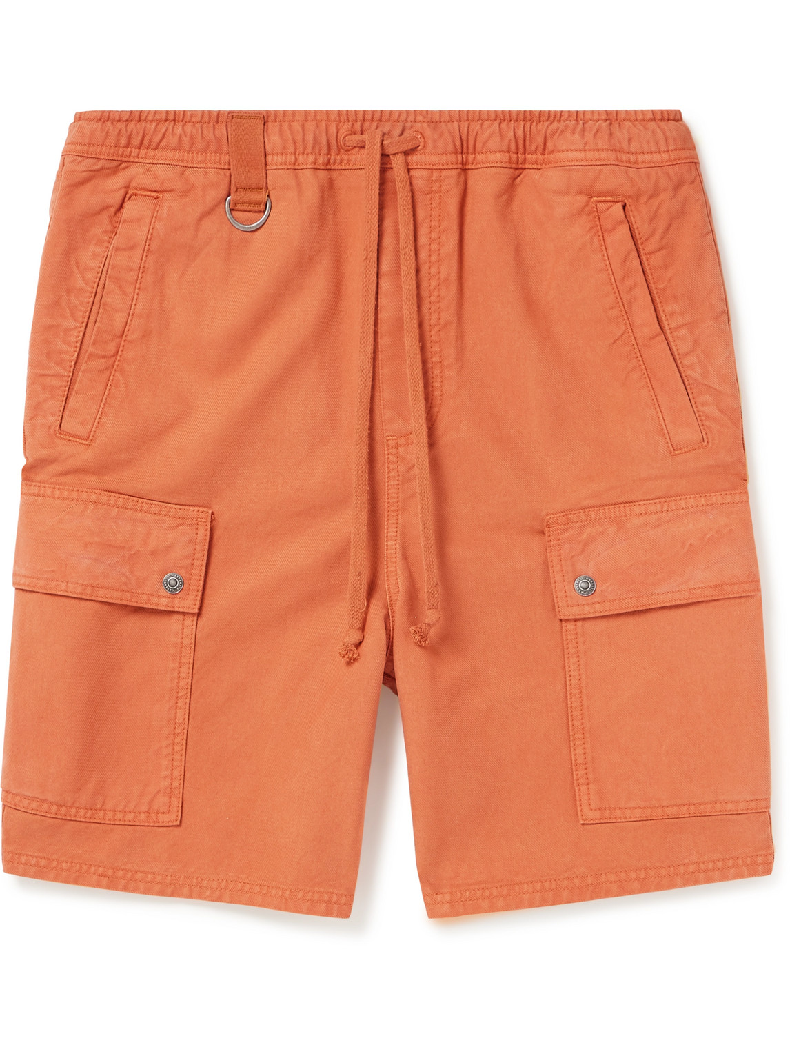 MANAAKI - Rua Cotton and Lyocell-Blend Twill Drawstring Cargo Shorts - Men - Orange - S