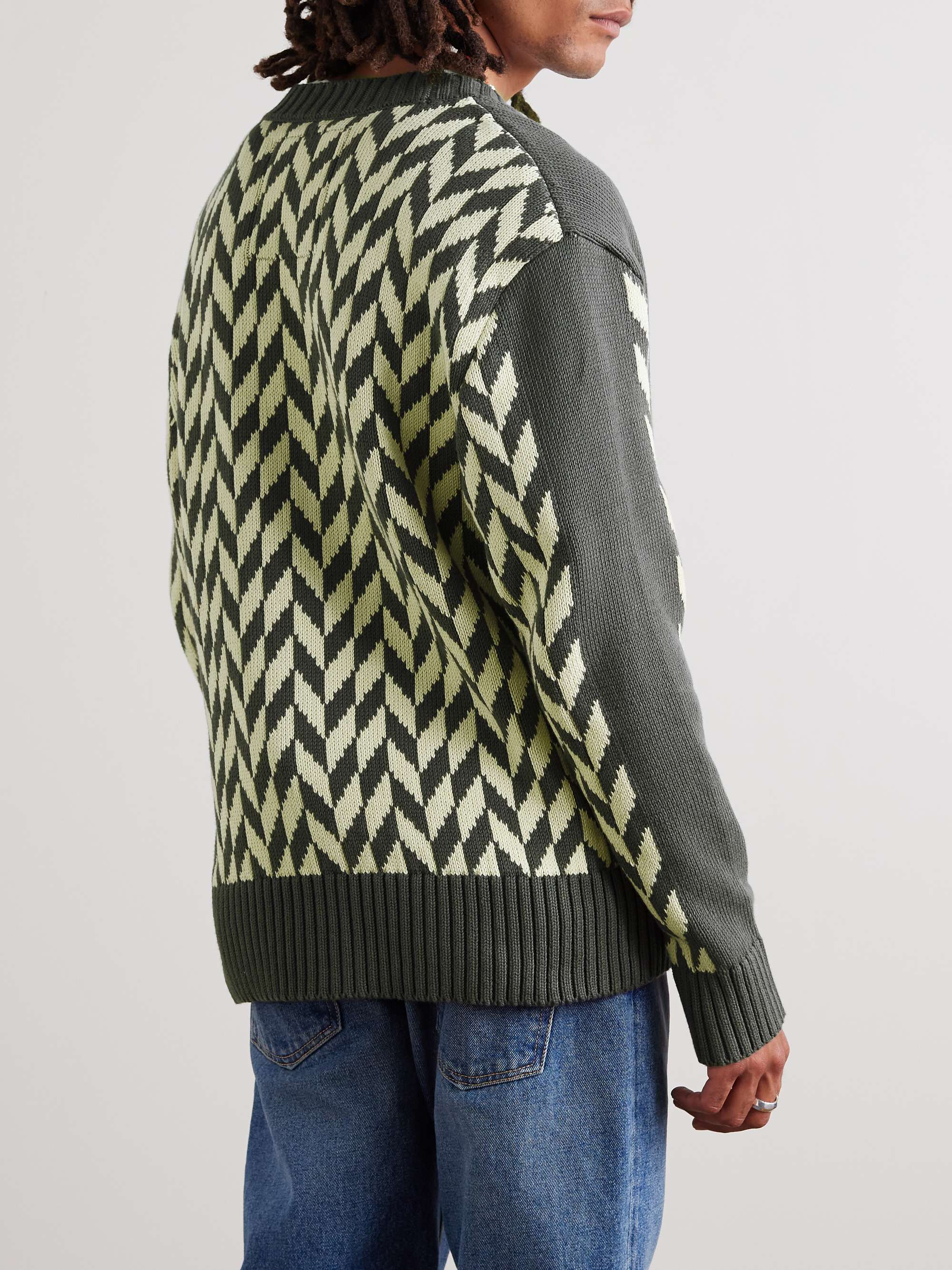 MANAAKI Manaia Intarsia Cotton Cardigan