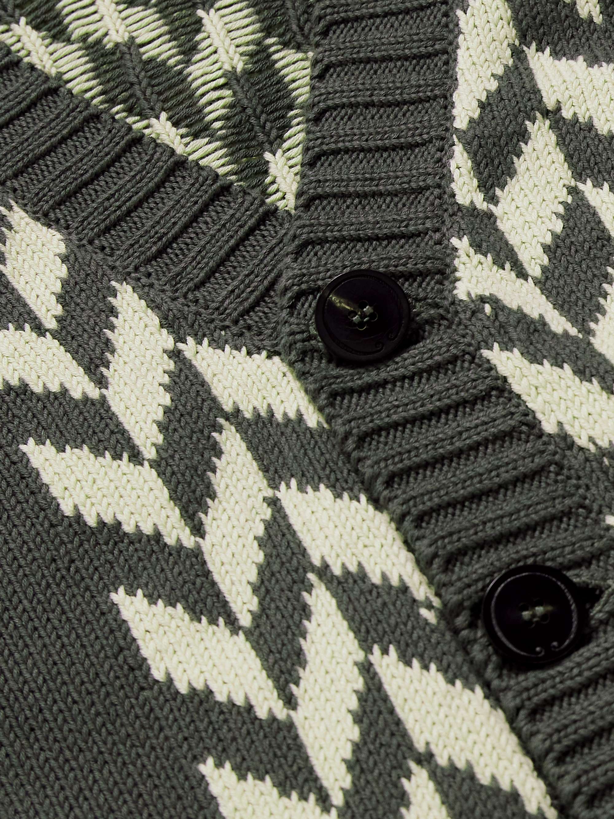 MANAAKI Manaia Intarsia Cotton Cardigan